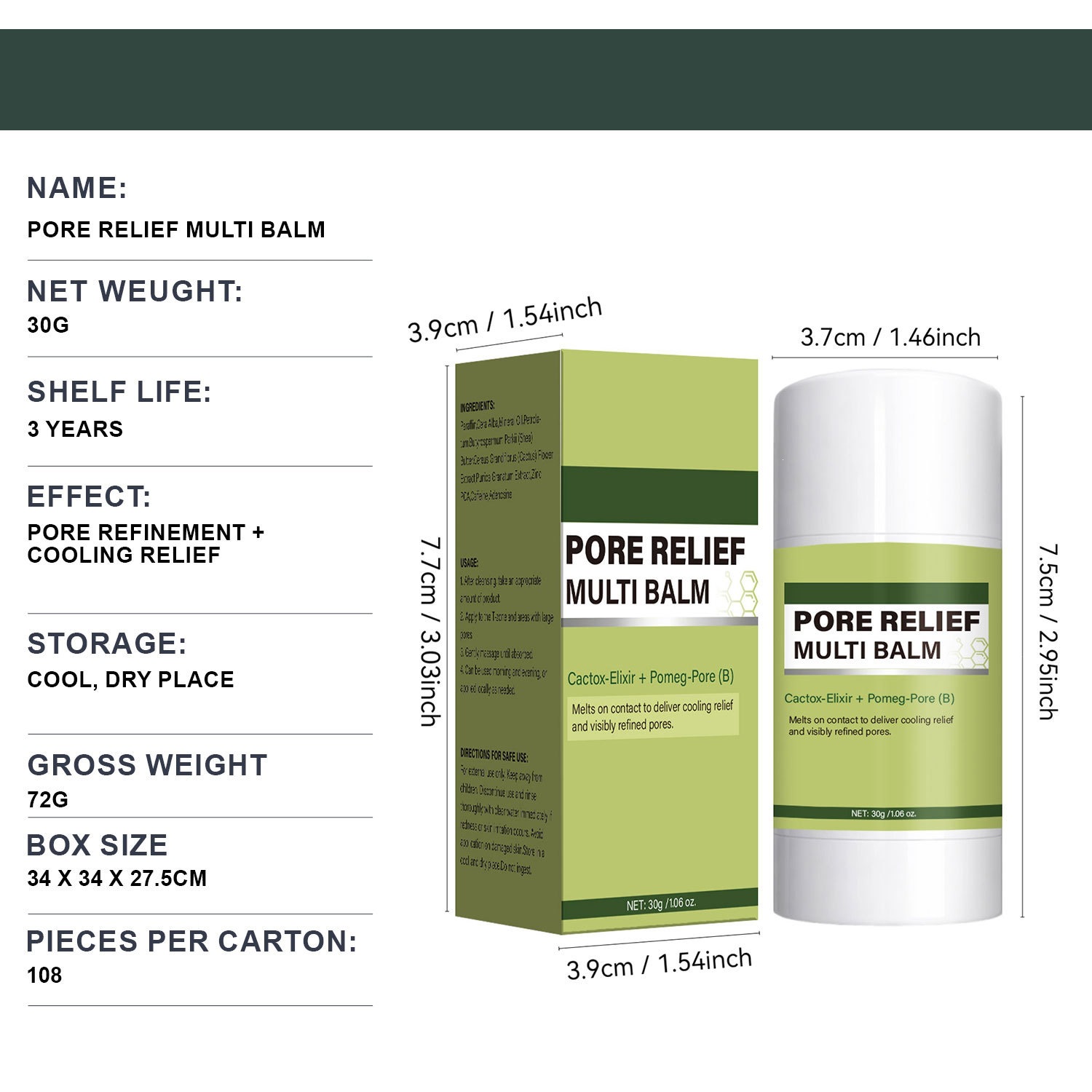 Pore Soothing Multi Repair Balm For Calming Refining And Skin Barrier Recovery 30g