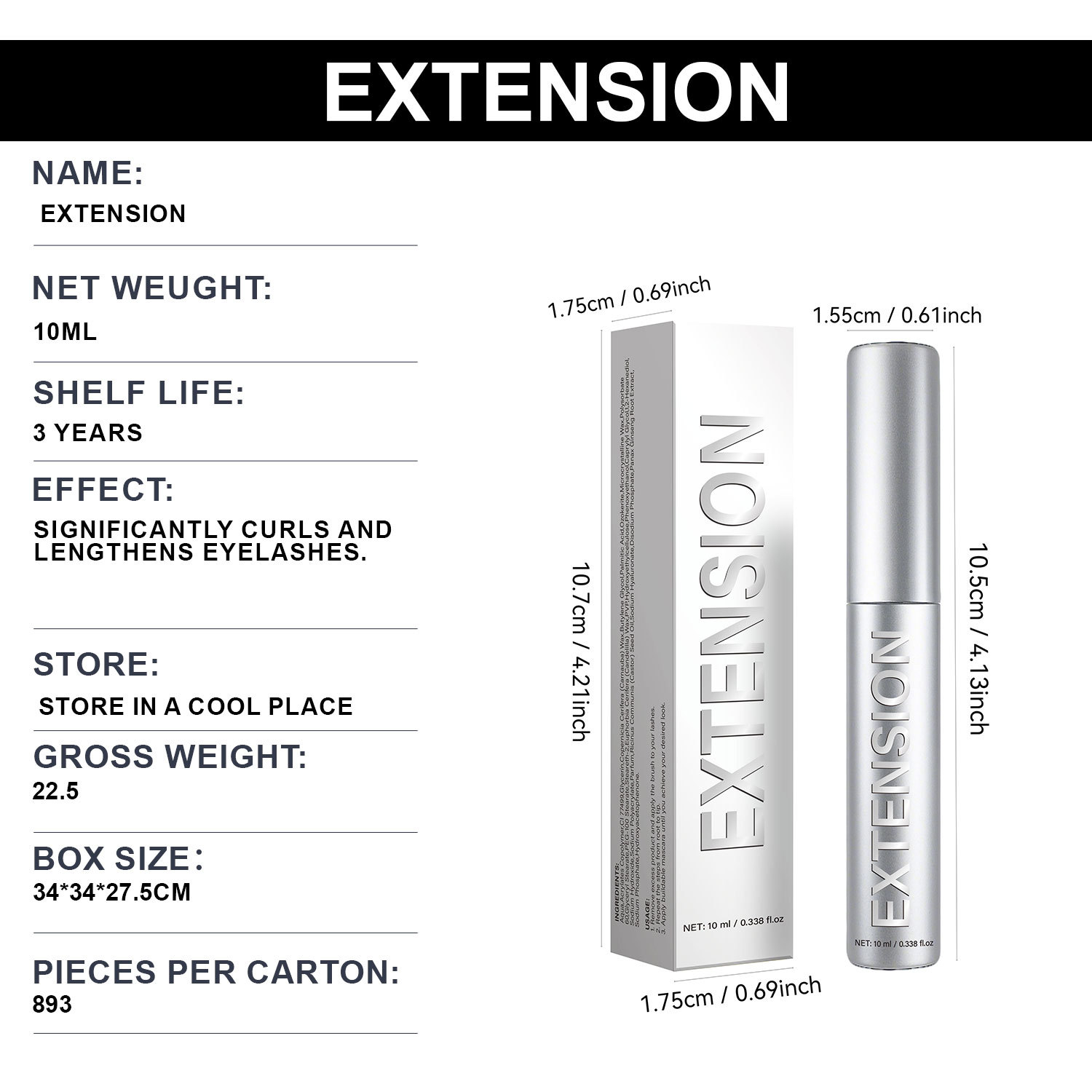 Waterproof Smudge Proof Mascara Long Lasting For Natural Big Eye Look Daily Defining Curling Volumizing Lashes