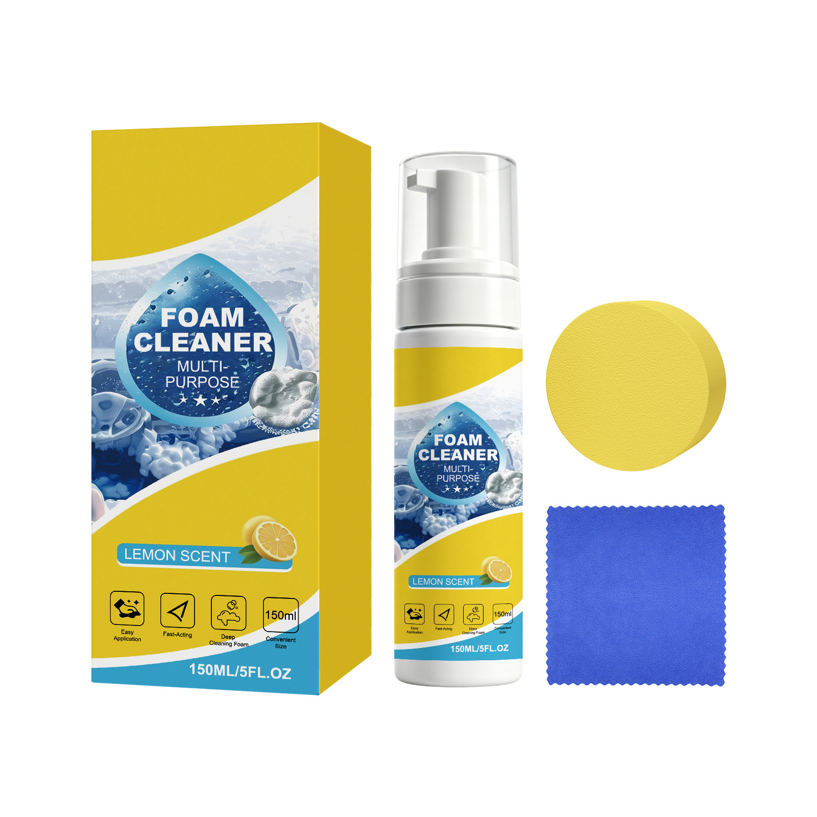 Multi Purpose Foam Cleaning Kit Deep Stain Removal Non Scrub Universal Multi Effect Cleaner For Auto Interior