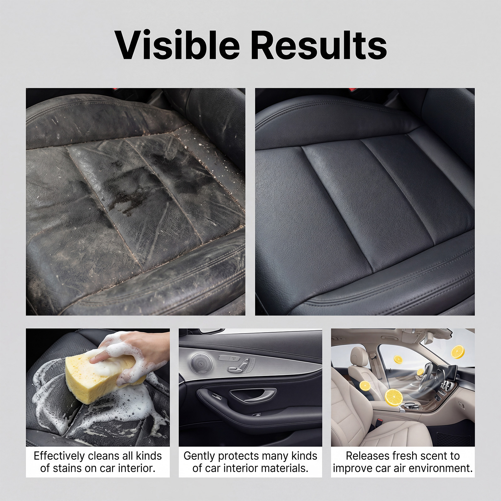 Multi Purpose Foam Cleaning Kit Deep Stain Removal Non Scrub Universal Multi Effect Cleaner For Auto Interior