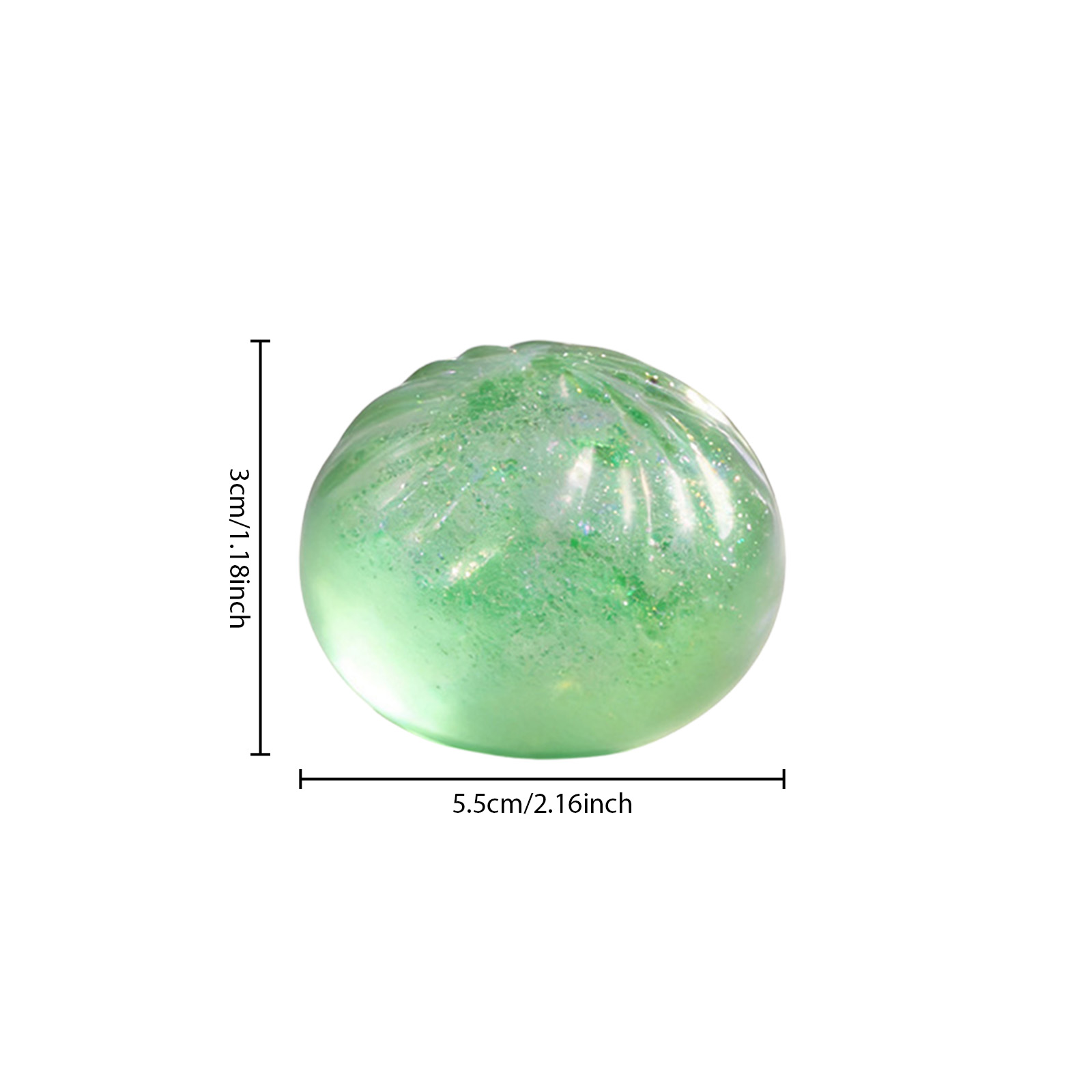 (Blue) Sequins Bun Squeeze Toy Blue Cute Funny Portable Finger Stress Relief Daily Knead Decompress Small Plaything