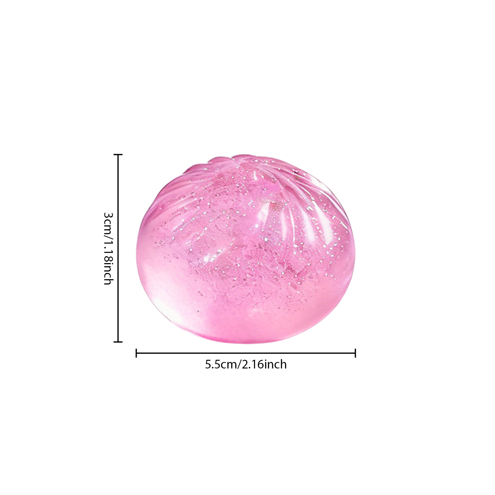 (Blue) Sequins Bun Squeeze Toy Blue Cute Funny Portable Finger Stress Relief Daily Knead Decompress Small Plaything