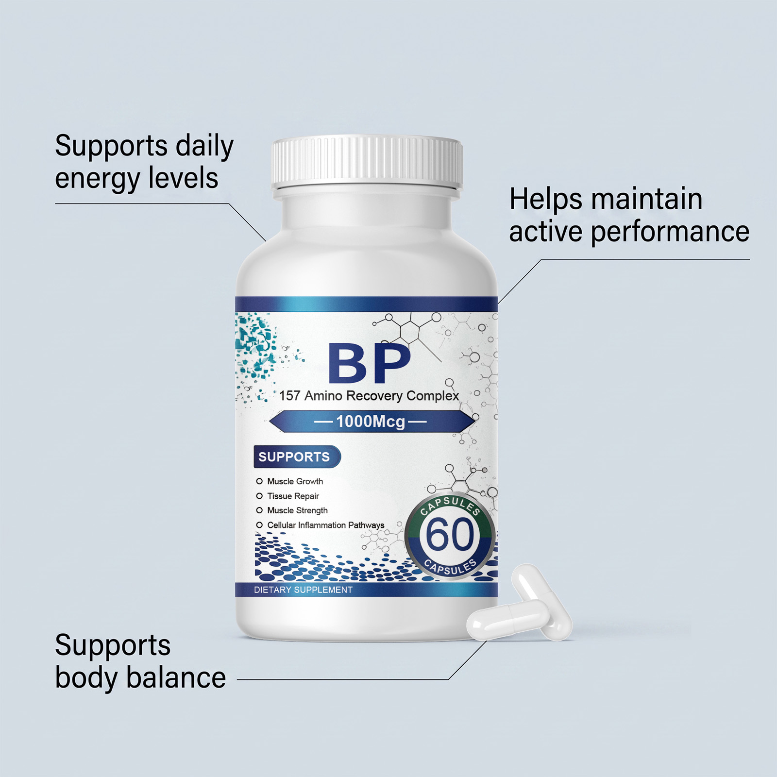 Nutrition Support Capsules Daily Diet Supplement Easy To Take Convenient Softgel Body Care Nutrition Supply Balance Health Maintain Inner Physical Wellness