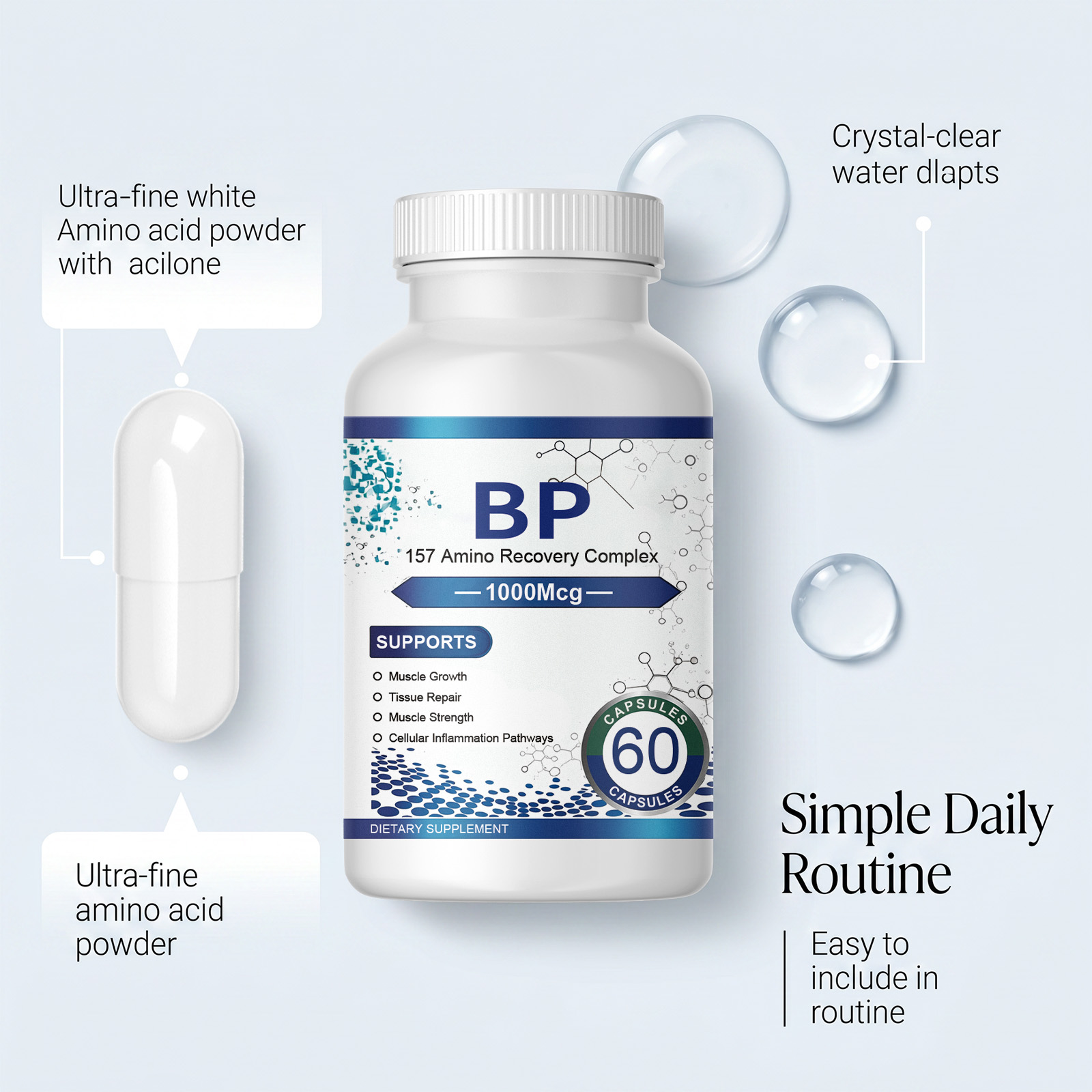 Nutrition Support Capsules Daily Diet Supplement Easy To Take Convenient Softgel Body Care Nutrition Supply Balance Health Maintain Inner Physical Wellness
