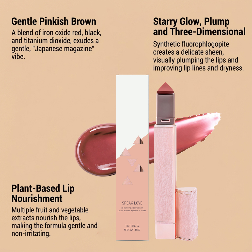 (03) Lip Balm Rich Glossy Nourishing Hydrating Soft Smooth Radiant Care For Everyday Human Lip Skin