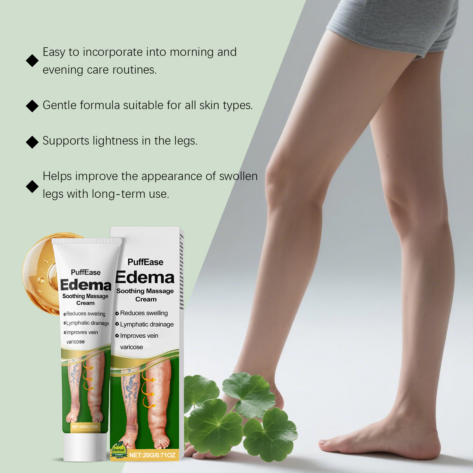 Leg Care Cream Mild Formula Moisturizing Light Daily Nourishing Comfortable Skin Care For Leg Body