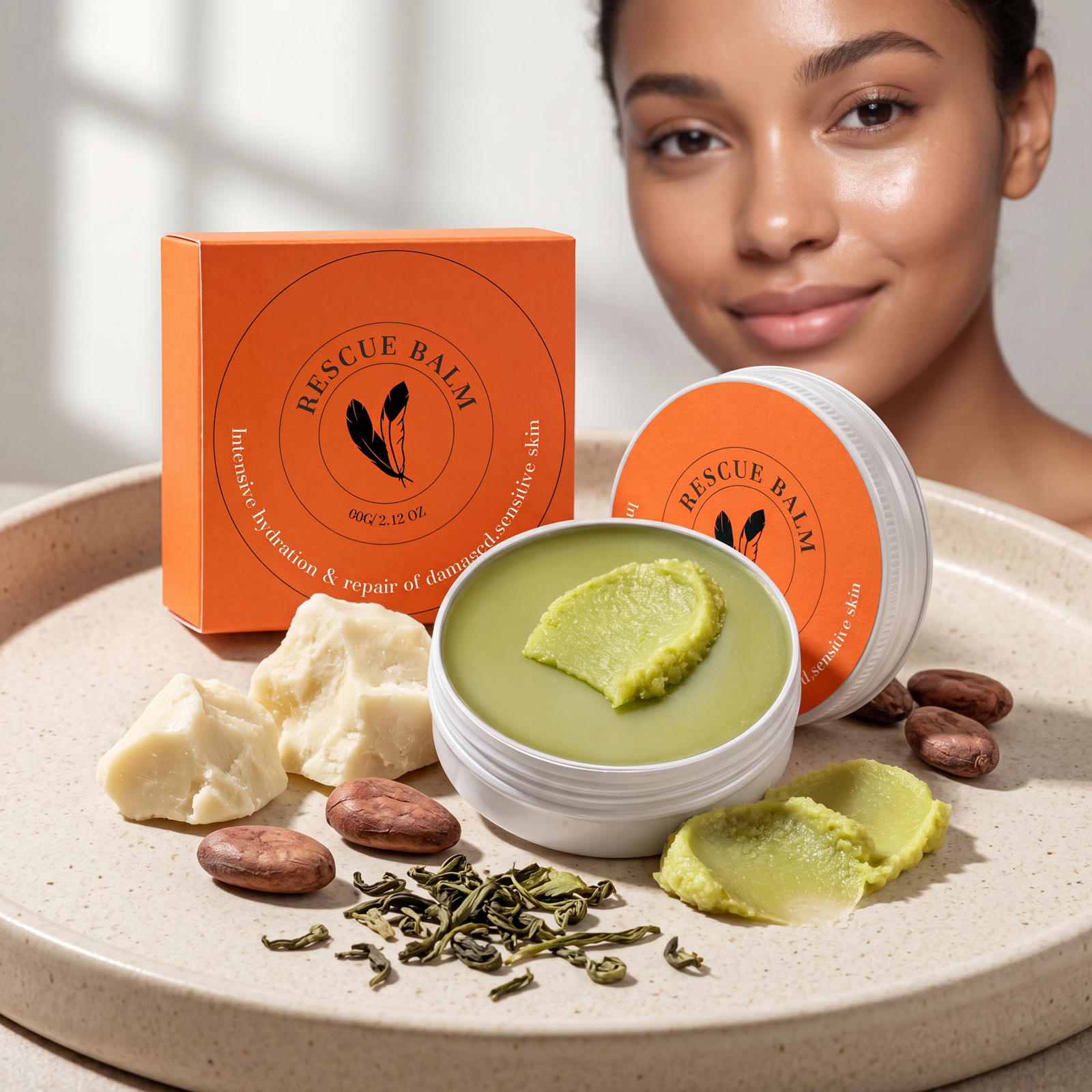Skin Care Balm Light Texture Soft Smooth Quick Absorb Fix Local Dry Rough Daily Maintenance Care
