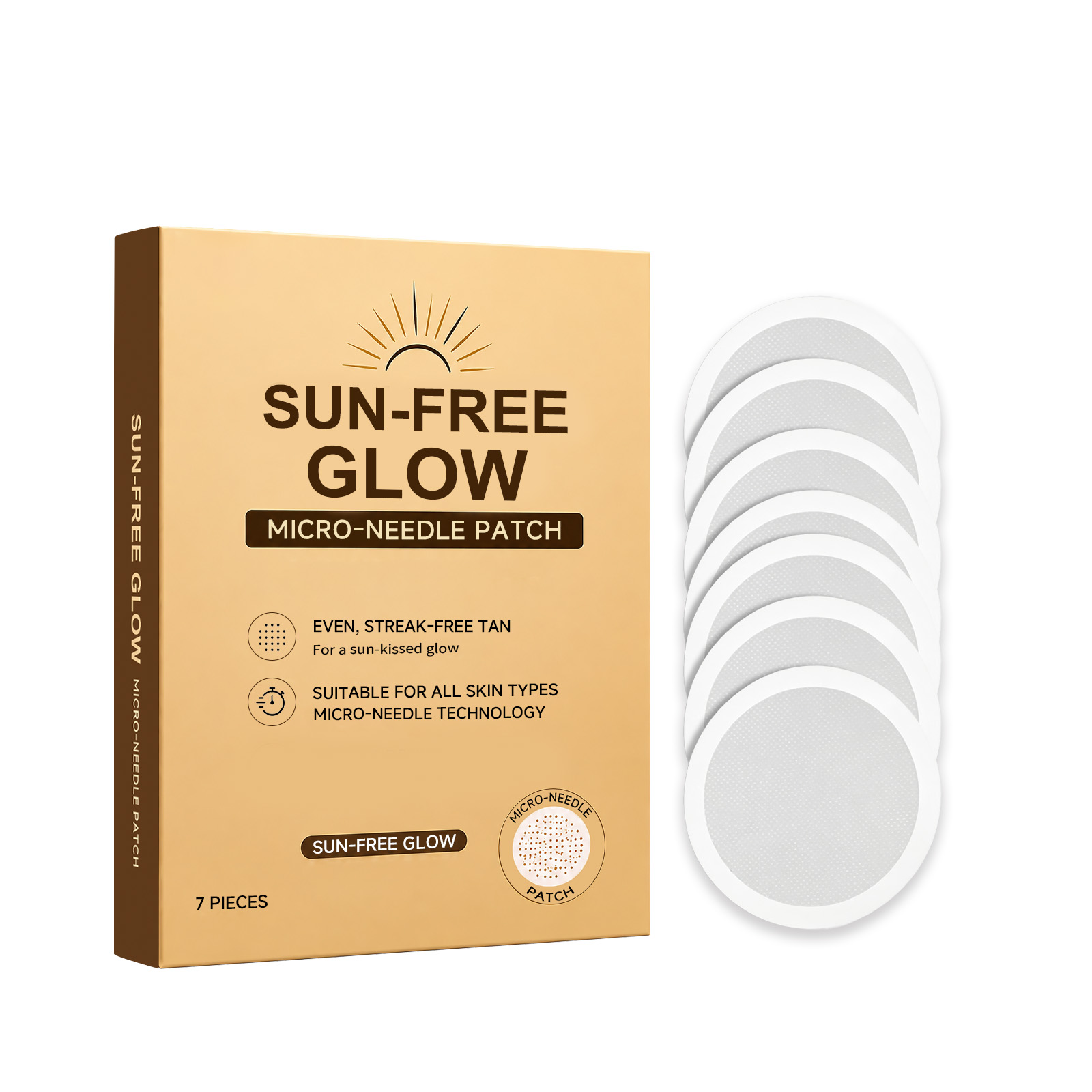 Body Tanning Patch Mild Formula Lightweight Breathable Full Body Applicable Bronze Wheat Lazy Tanning Patch