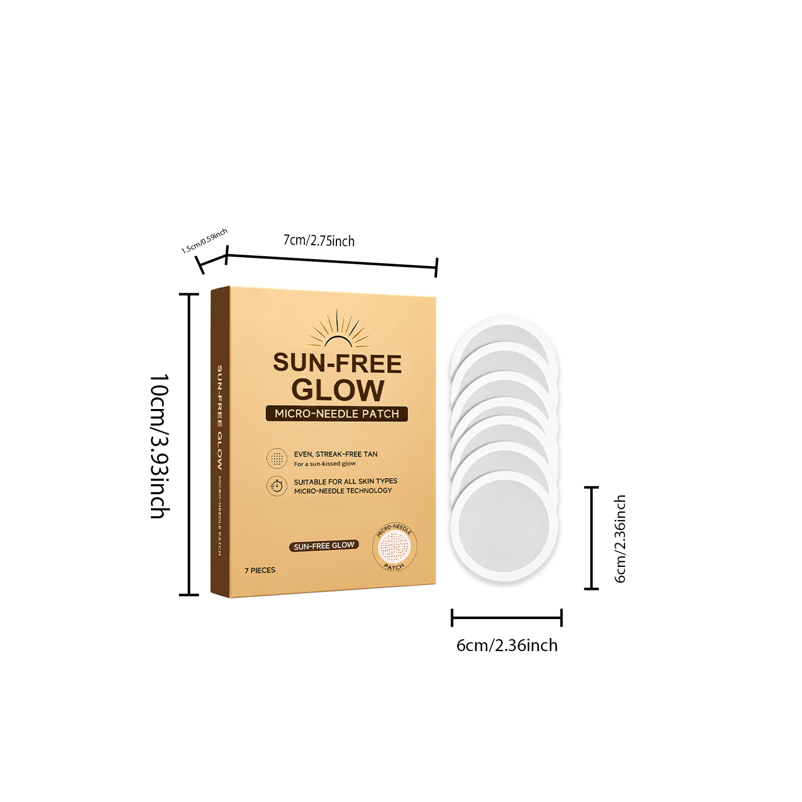 Body Tanning Patch Mild Formula Lightweight Breathable Full Body Applicable Bronze Wheat Lazy Tanning Patch