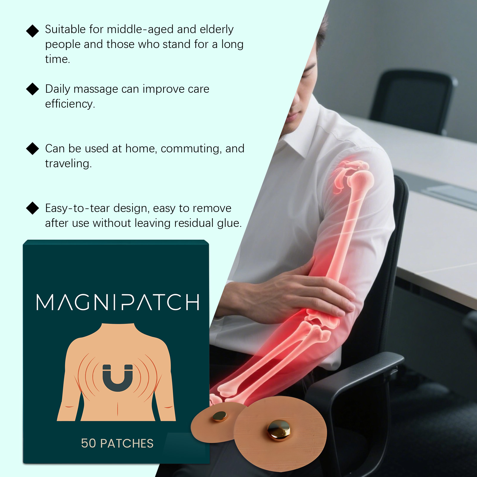 Body Care Patch Mild Nourishing Breathable SkinFriendly Comfortable For Human Partial Joint Daily Maintenance