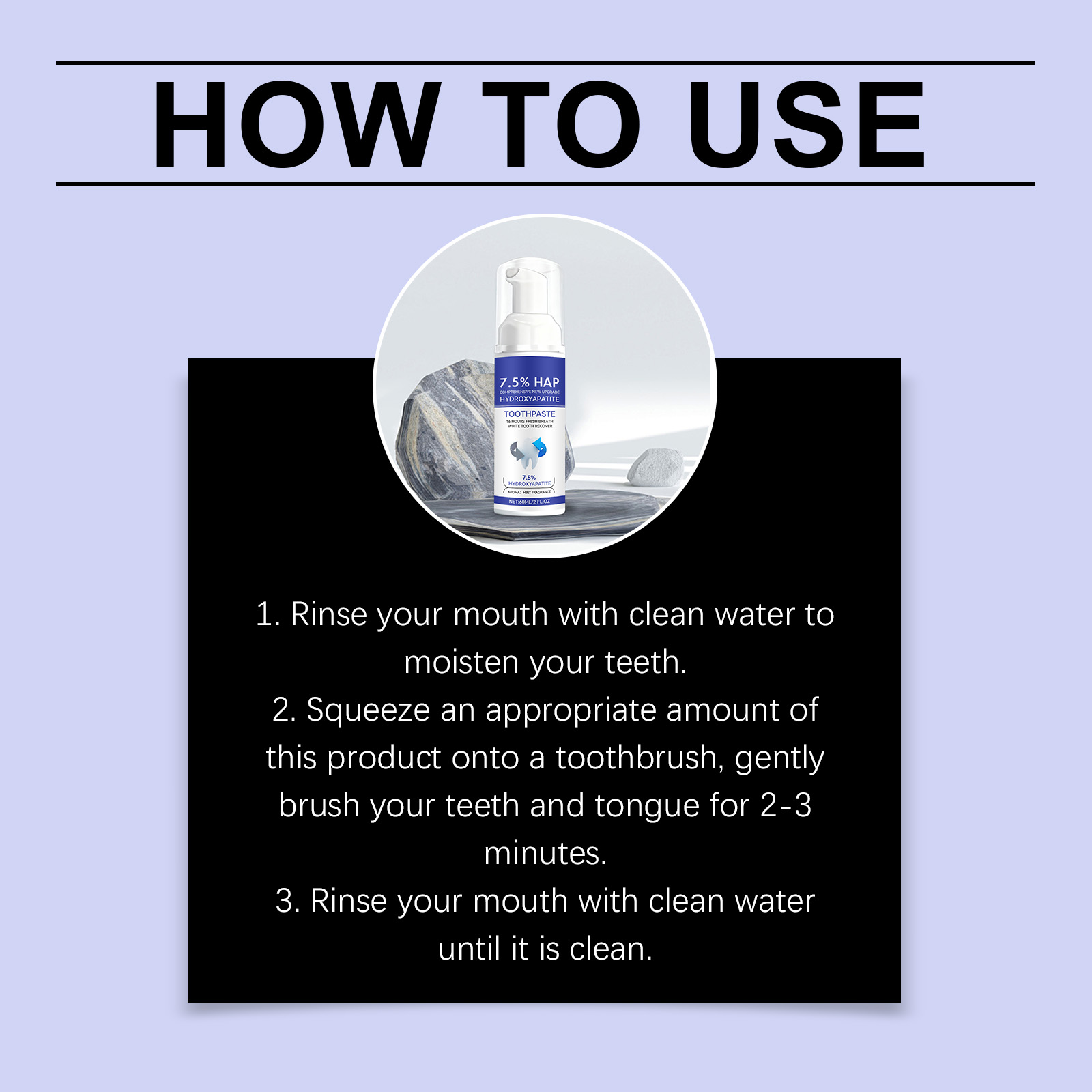 Fresh Toothpaste Mousse Gentle Cleansing Protect Teeth Tooth Surface Convenient Press Oral Cleaning Teeth Cleansing Mousse