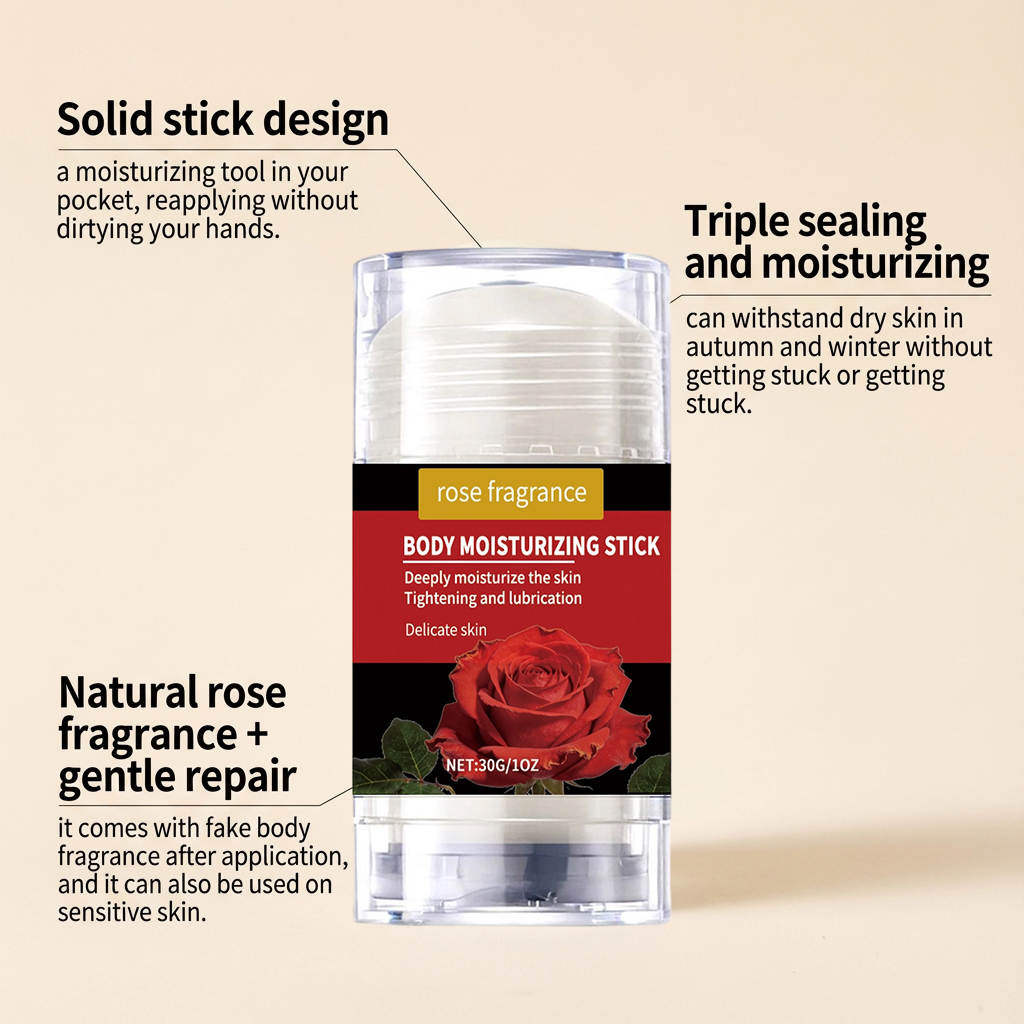 Body Moisturizing Stick Mild Care Hydrate Skin Light Portable Quick Absorb Daily Use