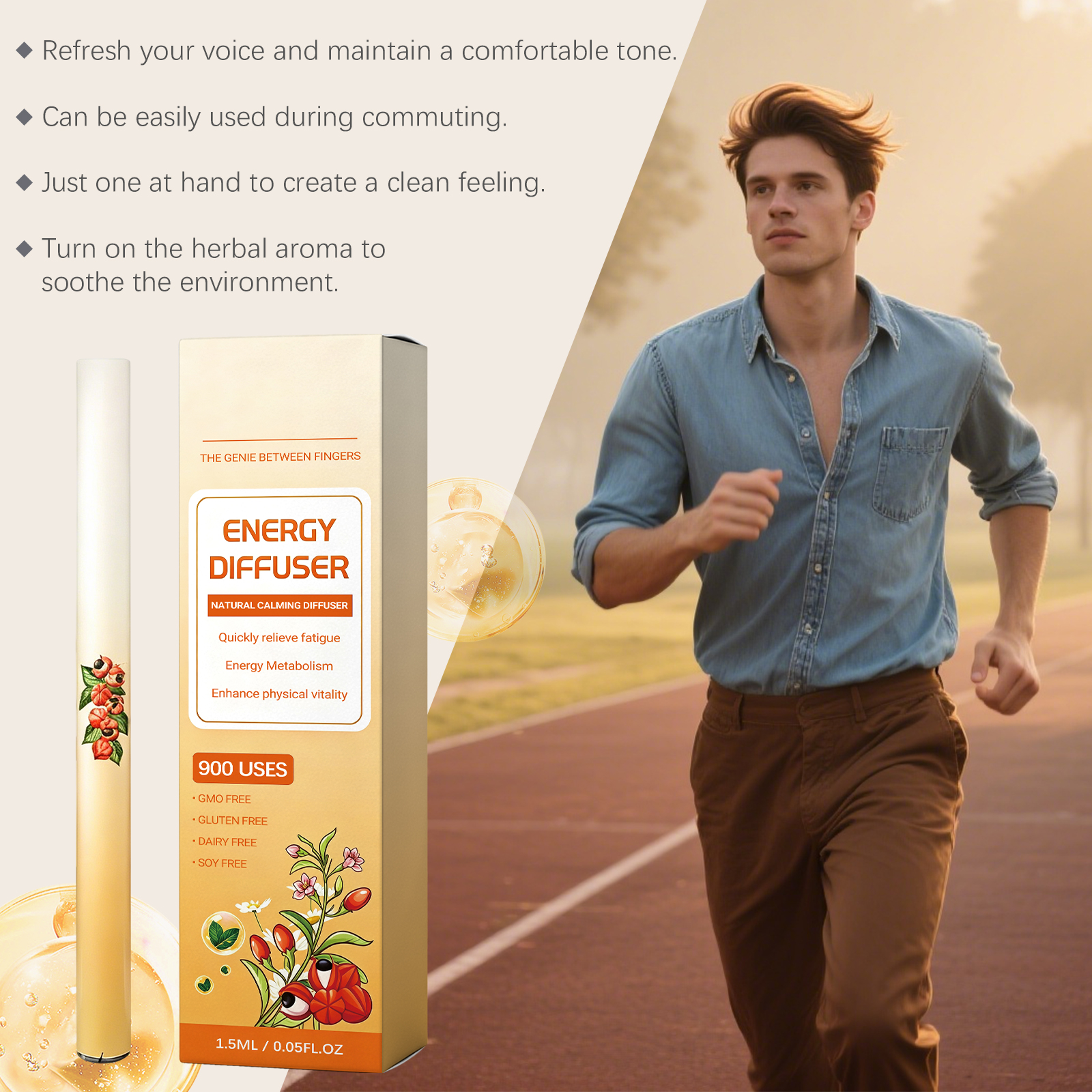 Body Care Breathing Stick Moisturizing Body Boost Vitality Refreshing Breathable Daily Portable Care Stick