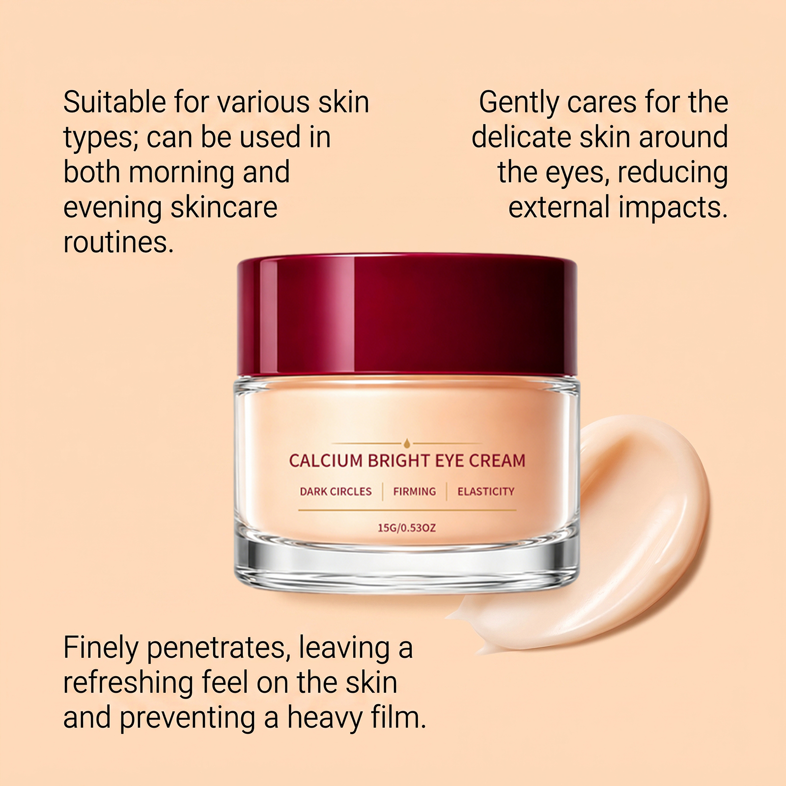 Brightening Moisturizing Eye Cream Nourishing Hydrating Care Periocular Skin Daily Smoothing Tender Coating Care