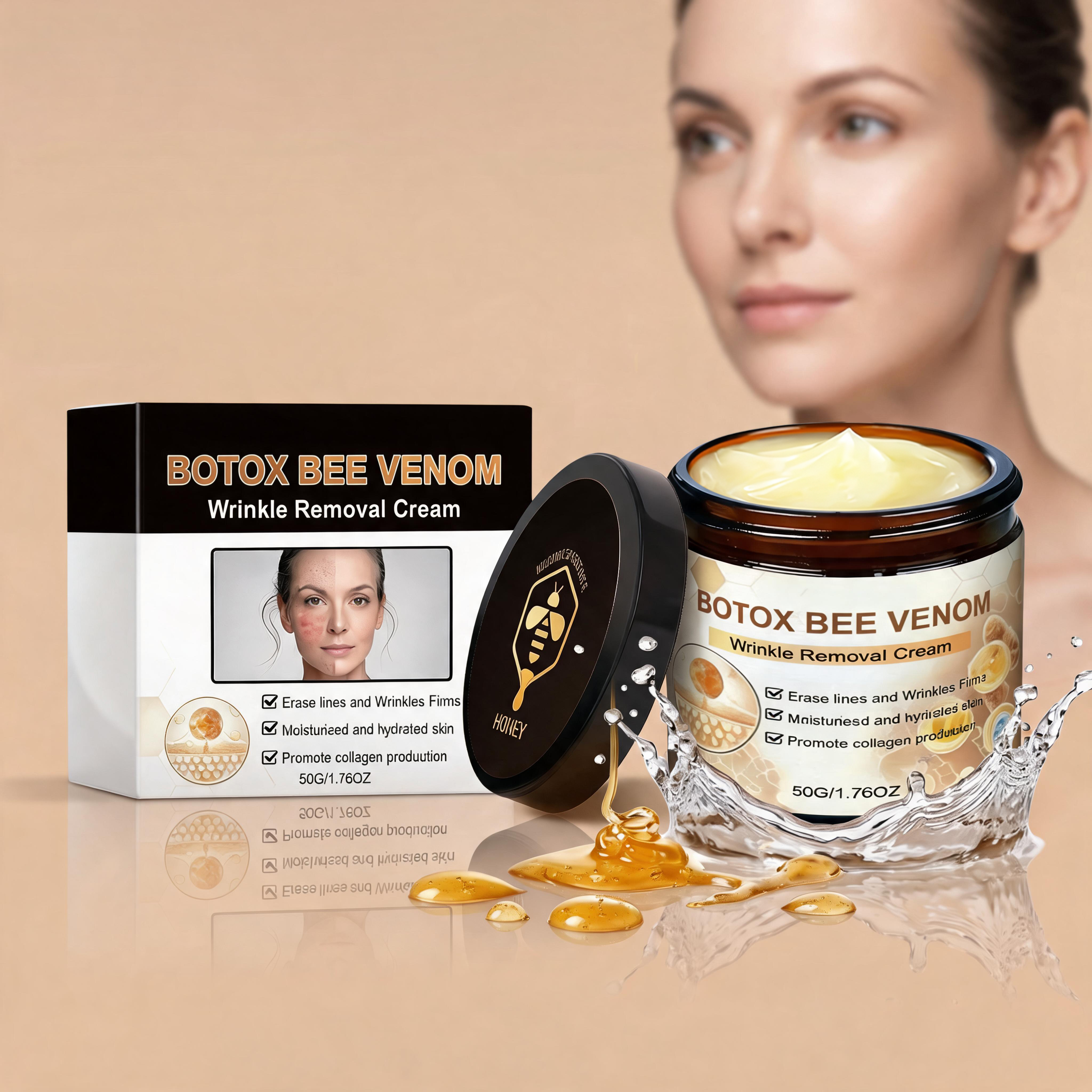 Bee Venom Moisturizing Cream Hydrating Softening Facial Skin Glossy Delicate Gentle Skin Daily Care Lotion