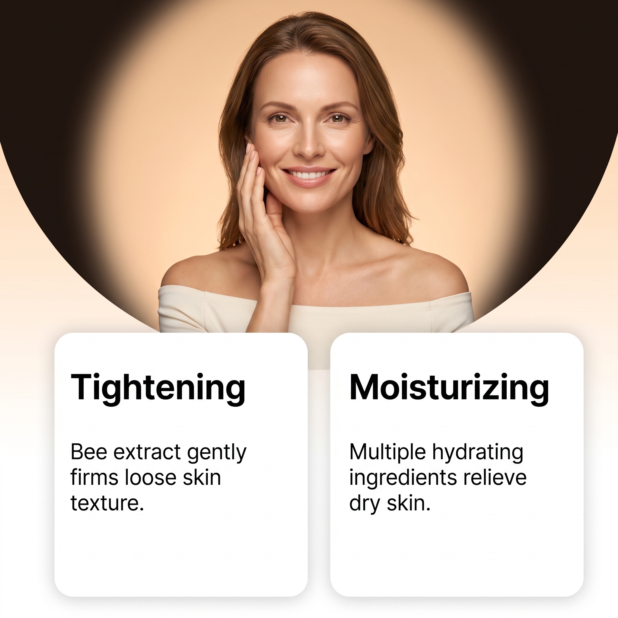 Bee Venom Moisturizing Cream Hydrating Softening Facial Skin Glossy Delicate Gentle Skin Daily Care Lotion