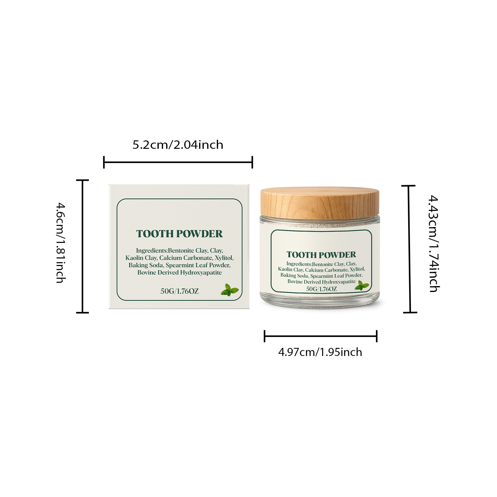Mint Stain Removing Tooth Powder Mild Ingredients Daily Cleaning Clean Refreshing Bright Oral Fresh Care