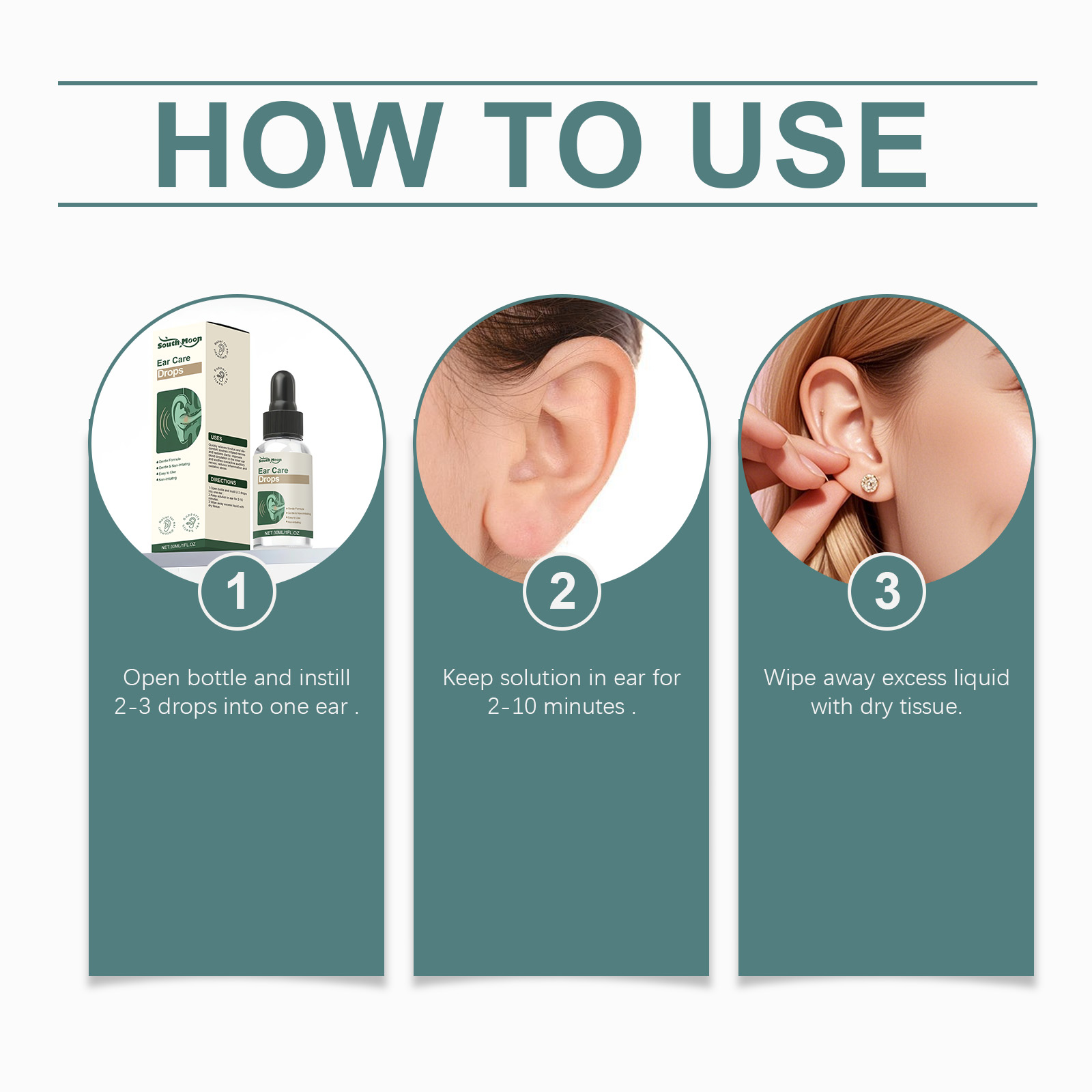 Ear Care Drops Mild Ingredients Relieve Ear Discomfort Daily Clean Massage Drops