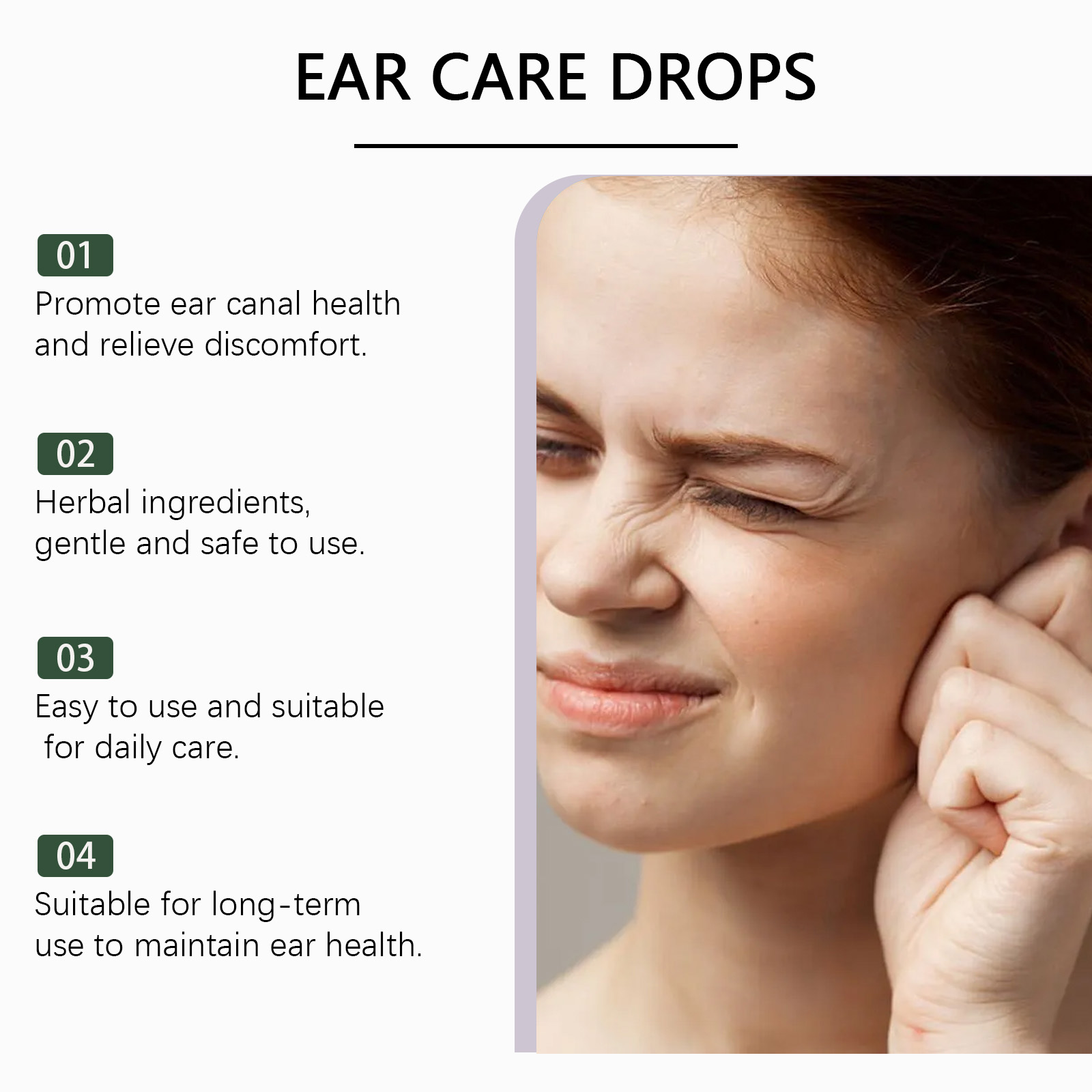 Ear Care Drops Mild Ingredients Relieve Ear Discomfort Daily Clean Massage Drops