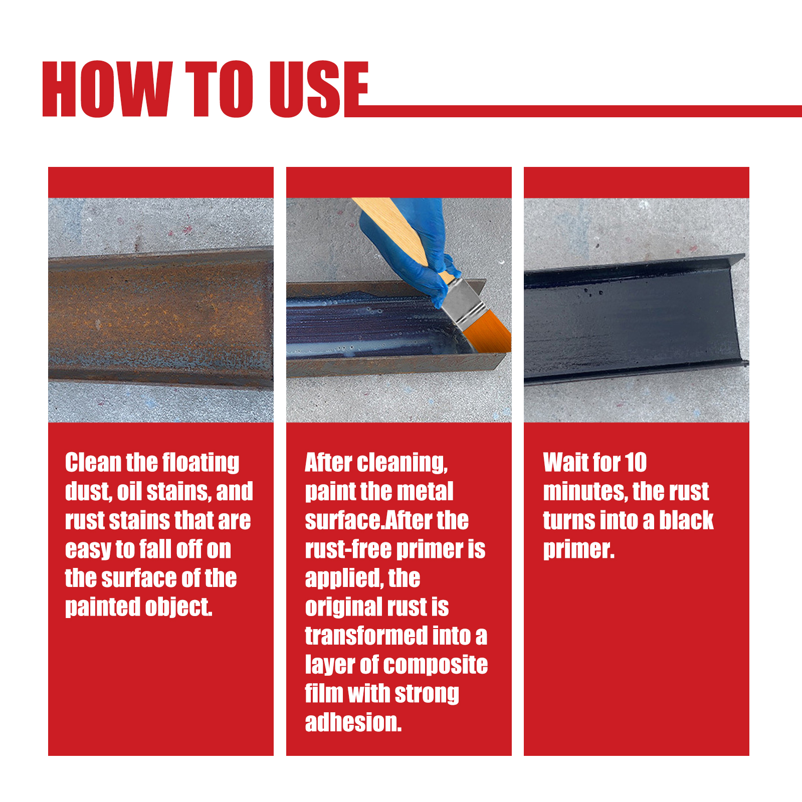 Rust Preventive Primer Rust Free Primer Auto Rust Converter Metal Renovation Water Based Rust Remover