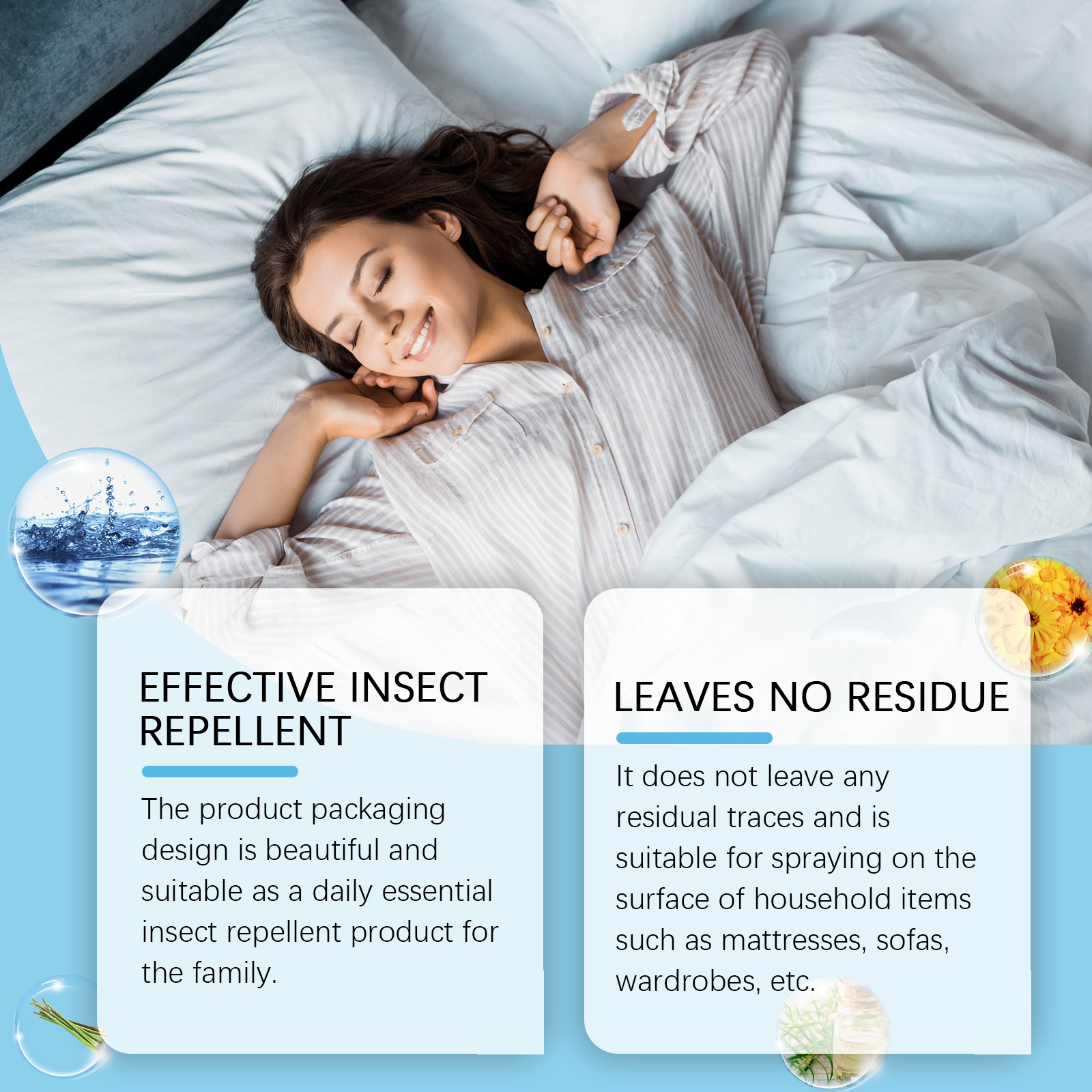 Bed Bug Spray Kill Repel Prevent Lice Mite For Dorm Bed Bedroom