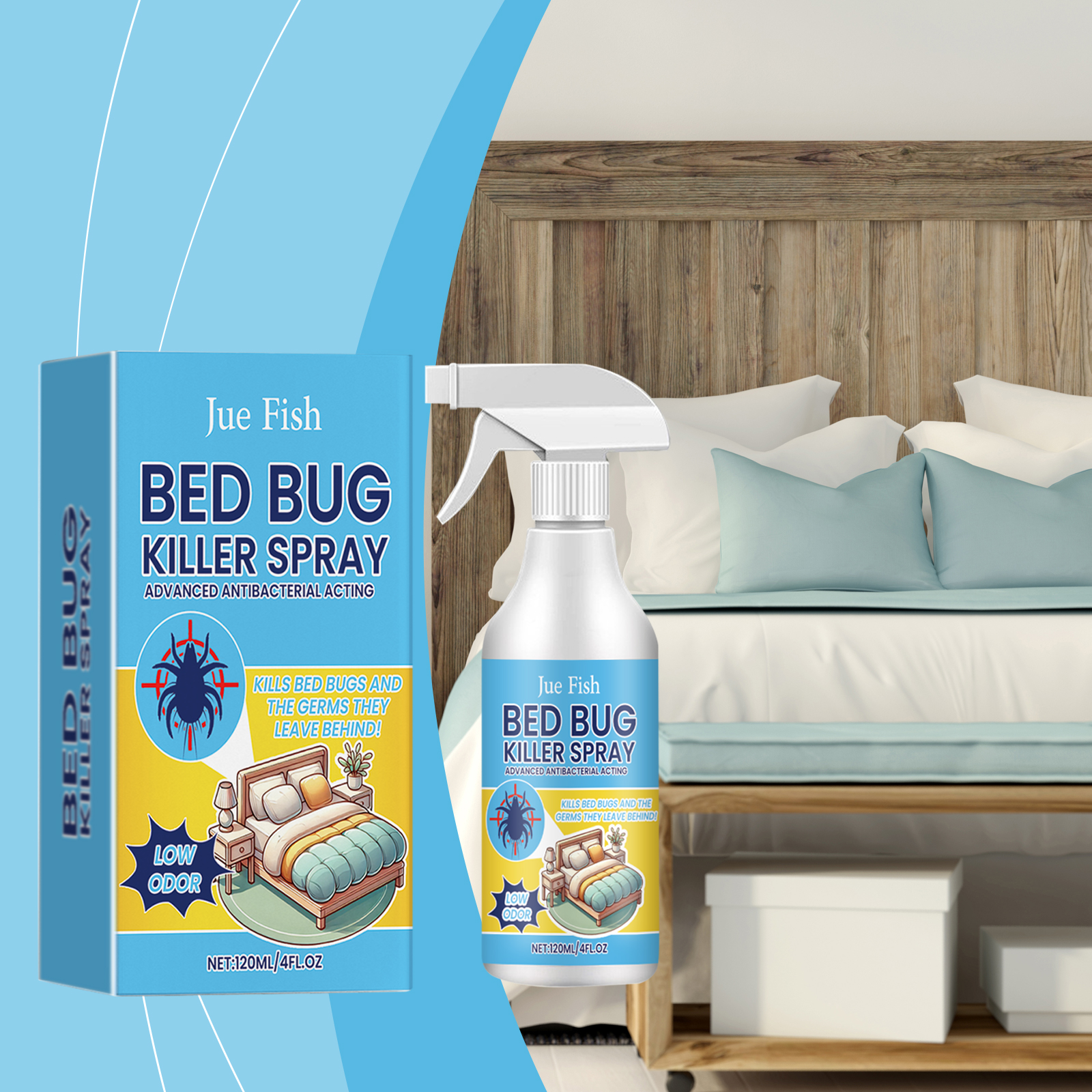 Bed Bug Spray Kill Repel Prevent Lice Mite For Dorm Bed Bedroom