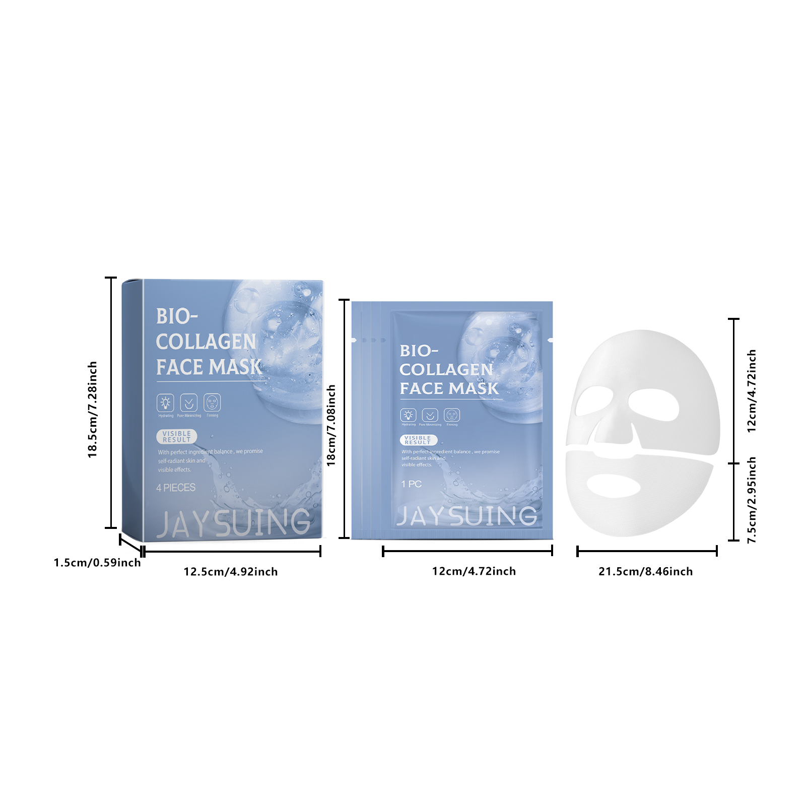 Collagen Hydrating Mask Fades Fine Lines Hydrates Tightens Moisturizes Improves Skin Condition Texture Elasticity