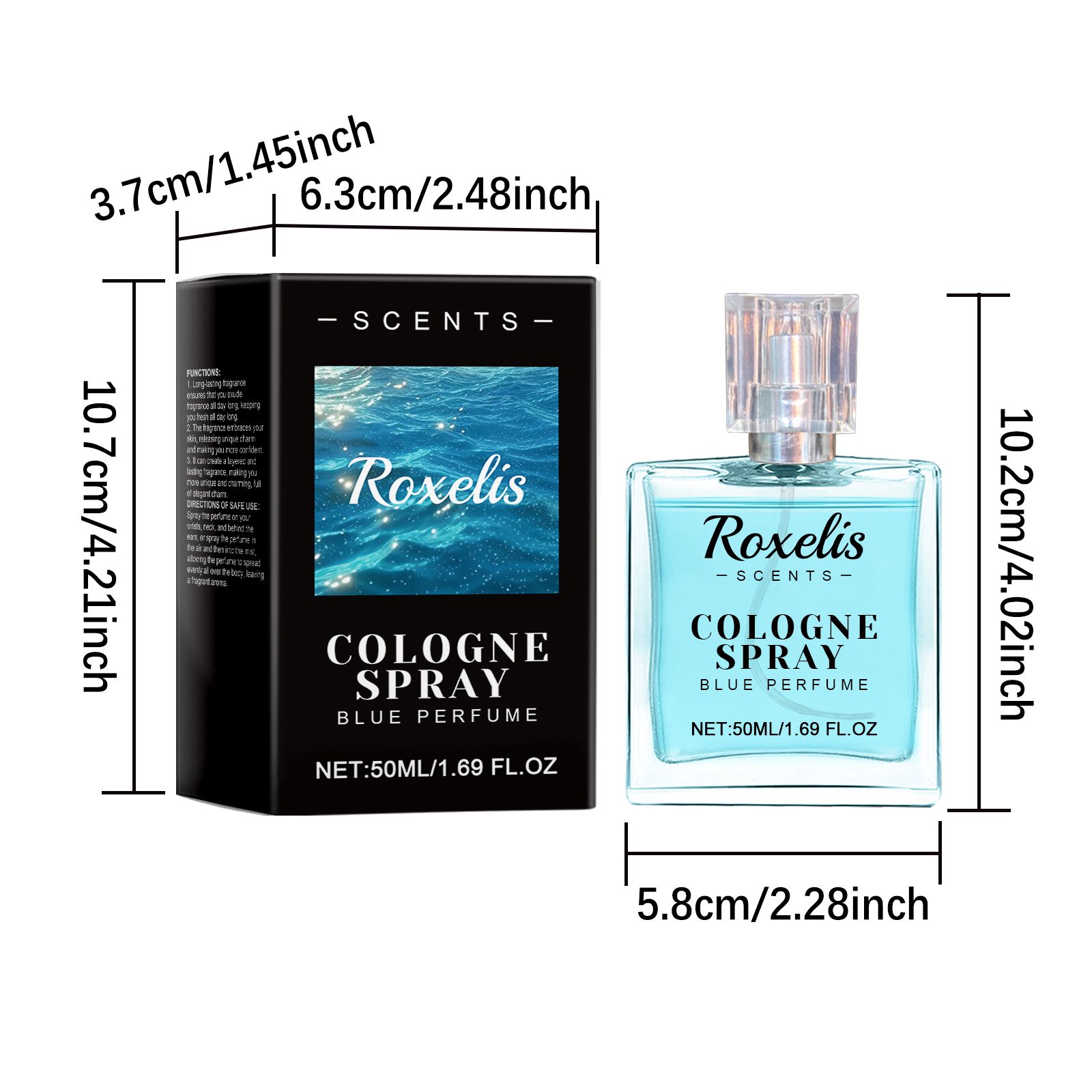 Blue Cologne Amber Black Pepper Fresh Light Long Lasting For Daily Wear And Dating