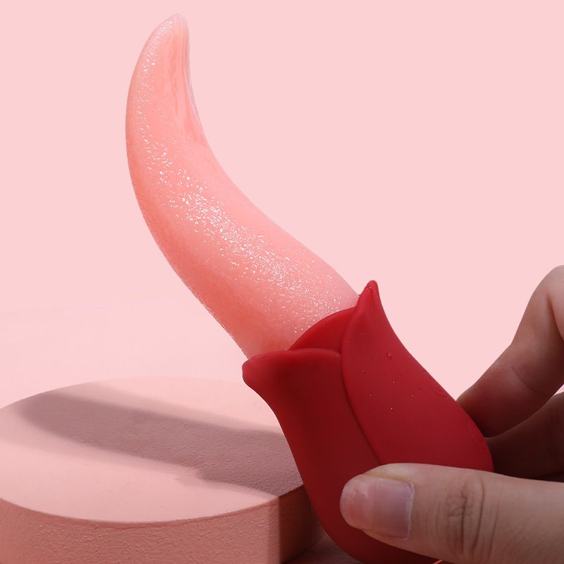 Women Vibrator Sex Toy Love Egg Women Tongue Licking Vibrating Sucking Instant Orgasm Masturbation Wand Realistic Tongue Pleasure Wand