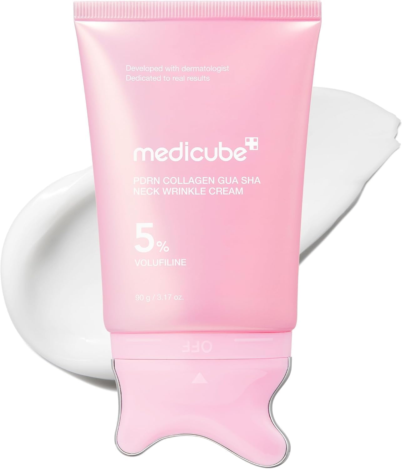 medicube PDRN Collagen Gua Sha Neck Wrinkle Cream Firming Contour Care