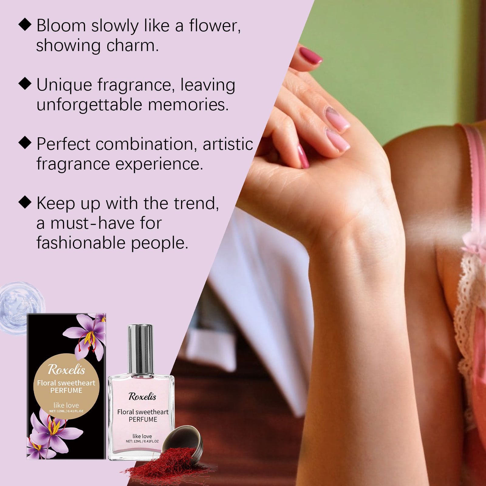Saffron Encounter Perfume Romantic Long Lasting Fresh For Party And Dating