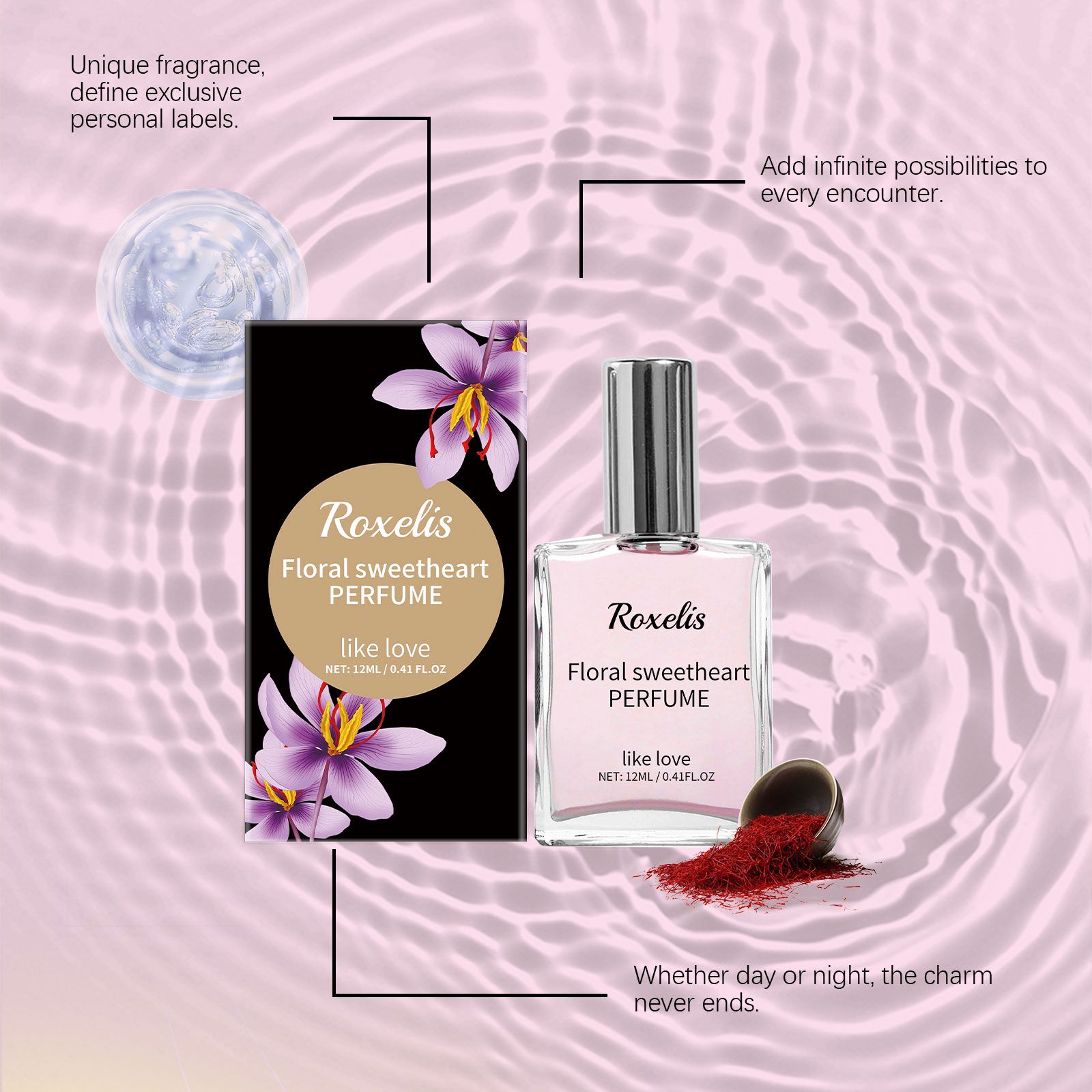 Saffron Encounter Perfume Romantic Long Lasting Fresh For Party And Dating