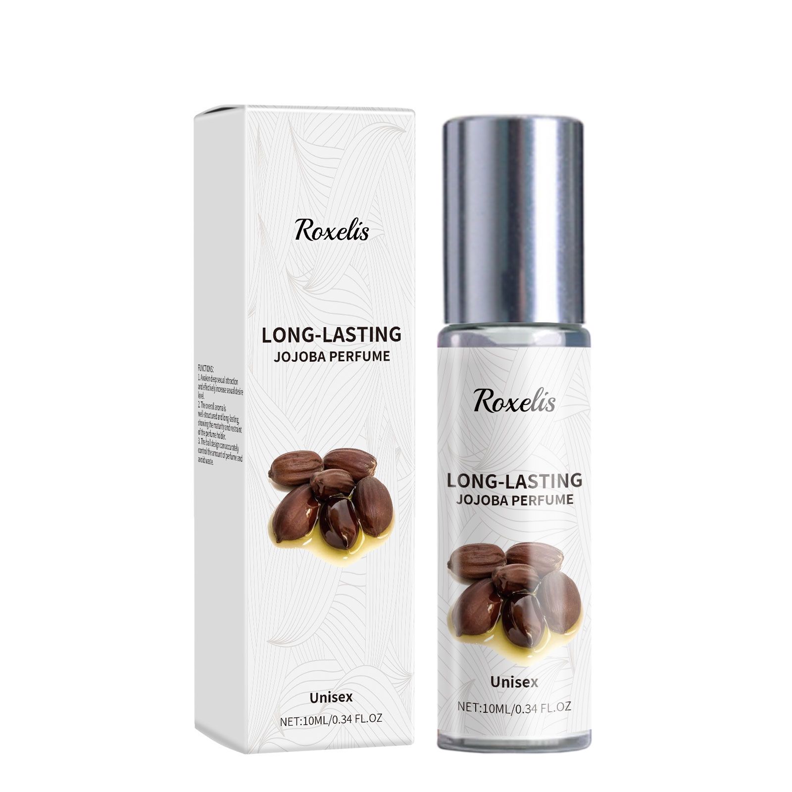 Jojoba Perfume Oil Roll On Amber Bergamot Fresh Long Lasting For Daily Wear