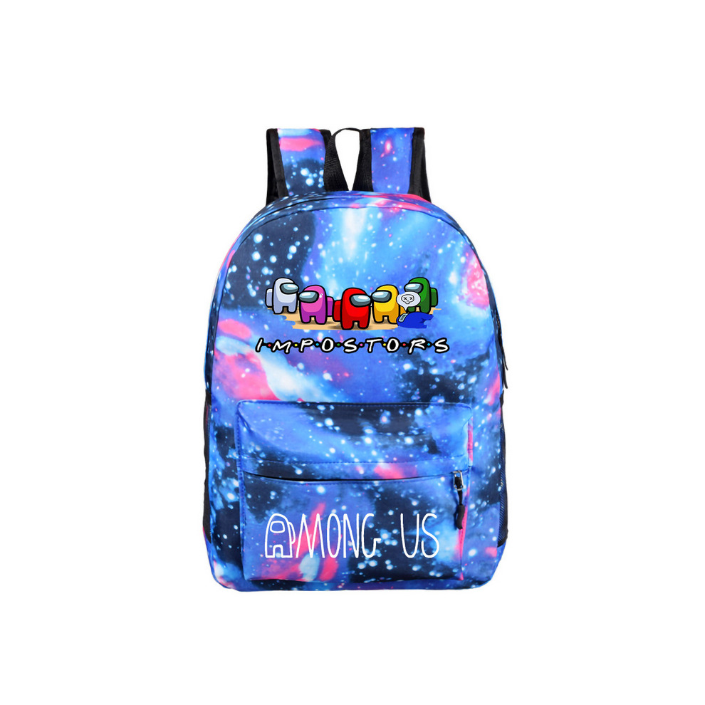 Among us Backpack Kids School Bag Boys Mobile Game Bookbag Rucksack School Bags Fashion Anime Graphic Bag For Teenage Girls Boys Starry Blue