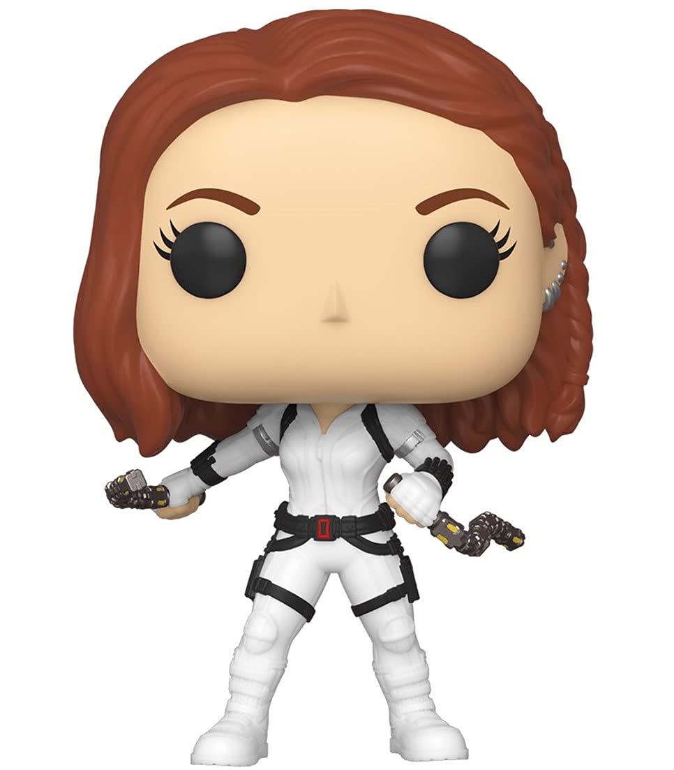 Marvel Action Figure Funko POP Movies Black Widow Taskmaster Rare Vinyl Figures with Display Box Birthday Present Collectibles Gifts for Marvel Movies Fans White Suit