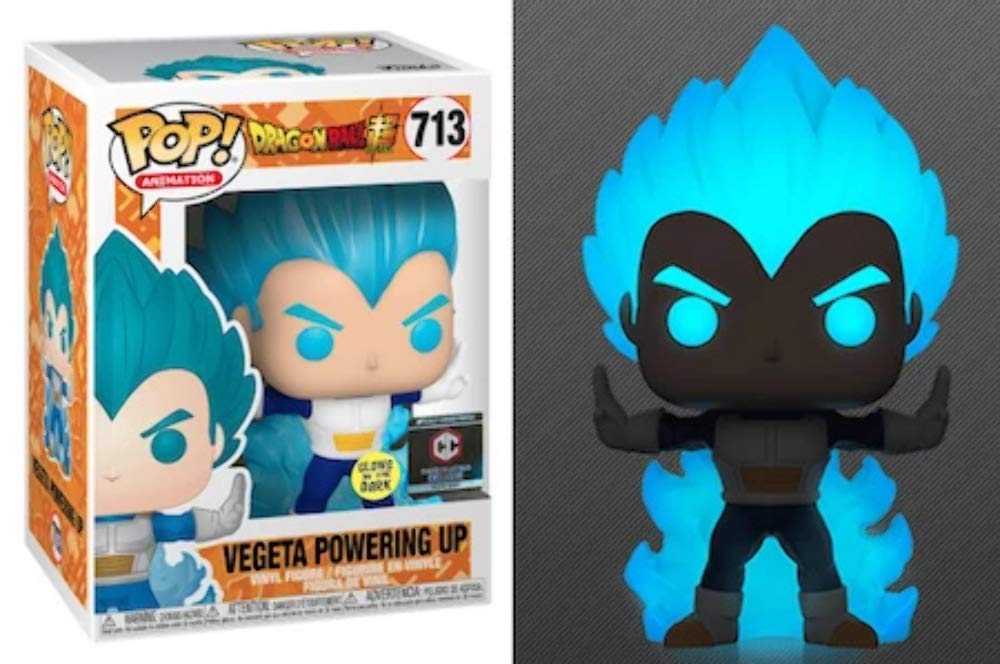 Movie Action Figure Funko Pop Animation Dragonball Vegeta Powering Up Glow in Dark Exclusive Vinyl Figure Collection Model Toy Decoration 2022 Christmas Gifts