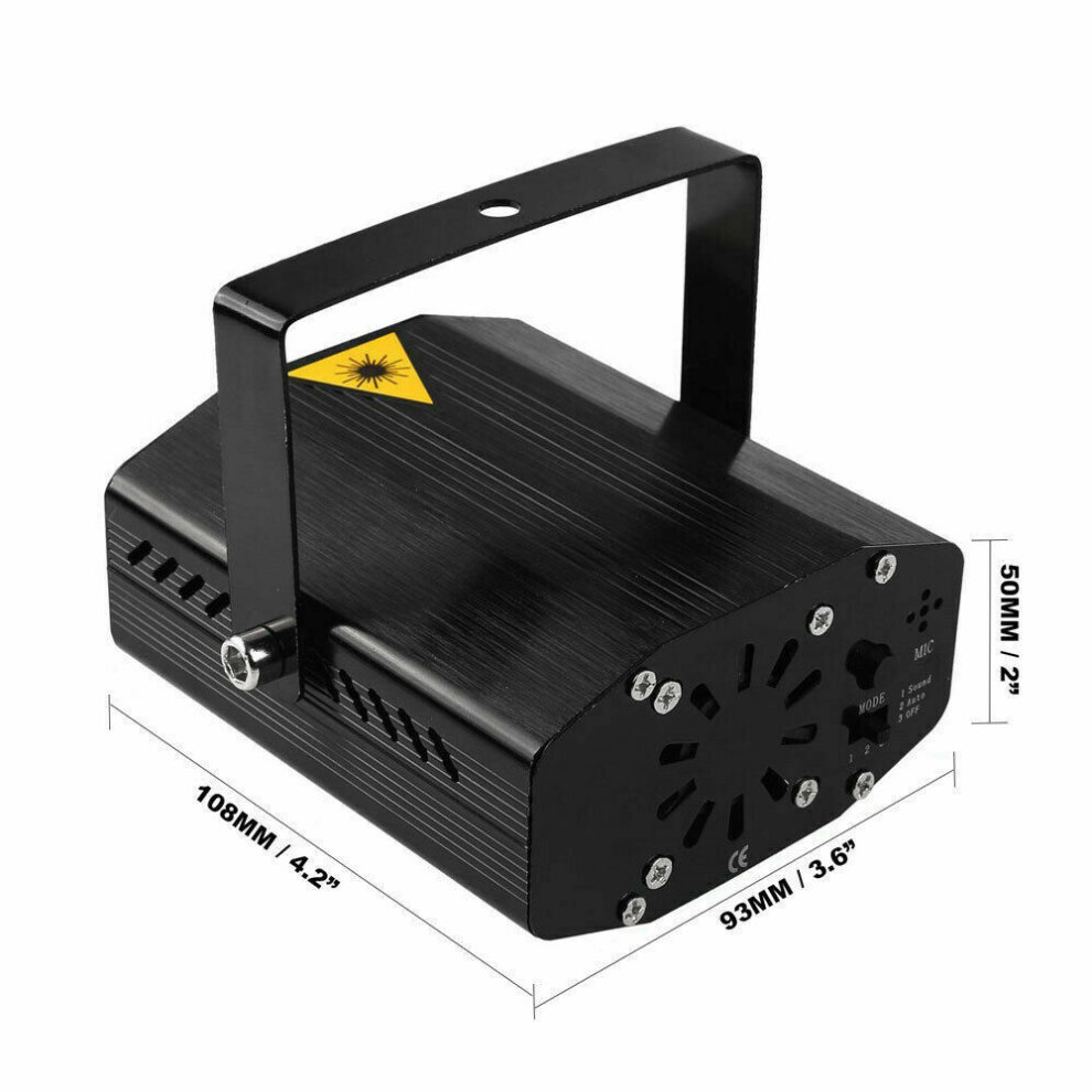 Laser Projector Light LED RGB Stage Projector Lamps with Strobe Beam Remote Control for Disco DJ Party KTV Bar Dancing Thanksgiving Birthday Christmas Party
