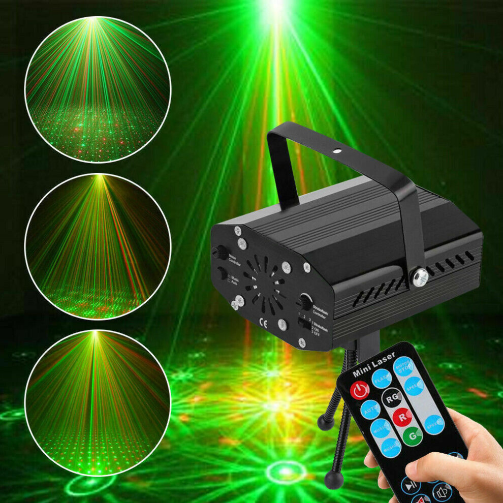 Laser Projector Light LED RGB Stage Projector Lamps with Strobe Beam Remote Control for Disco DJ Party KTV Bar Dancing Thanksgiving Birthday Christmas Party