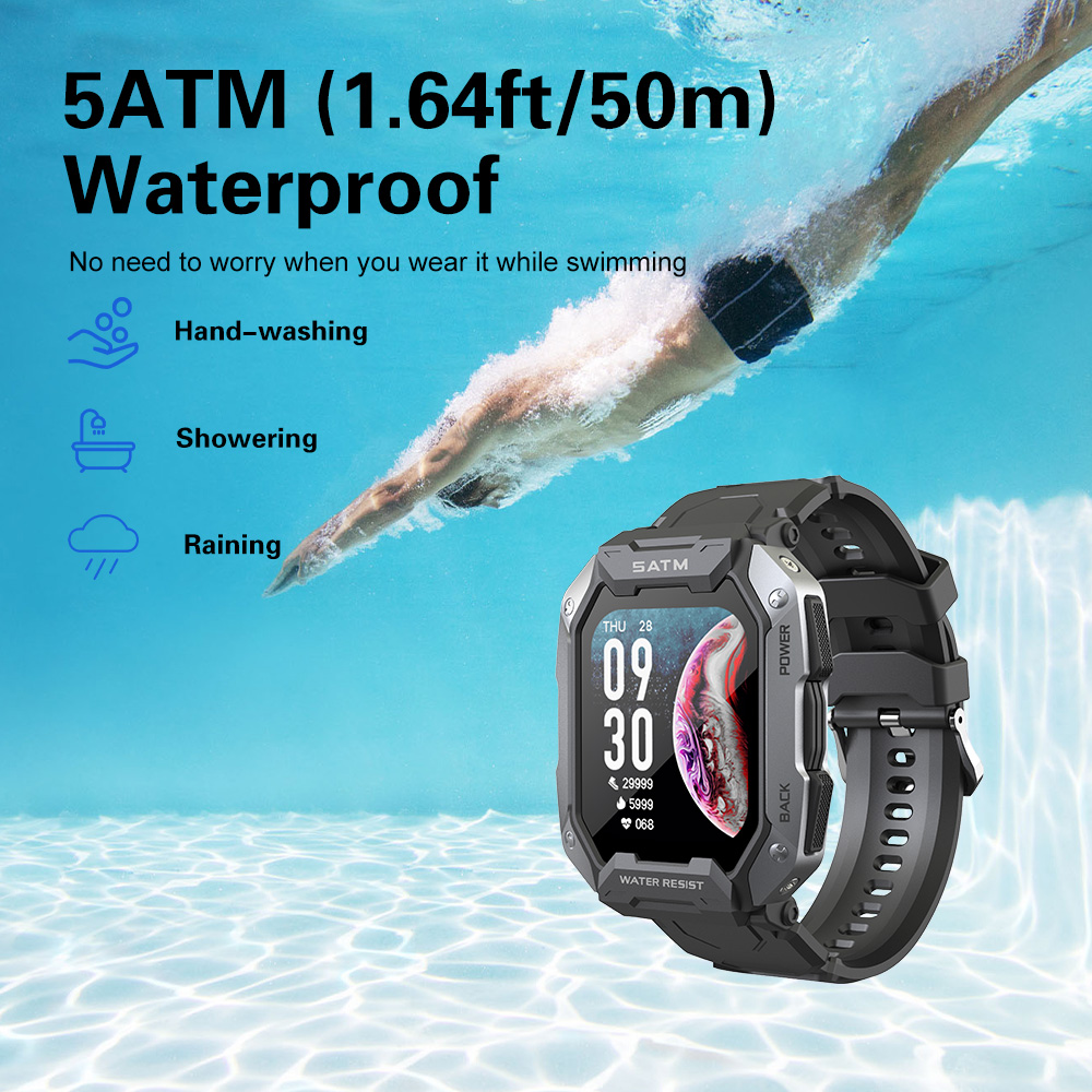 Smart Watch Army Outdoor Watch Men Outdoor Heart Rate Blood Oxygen Smartwatch 2023