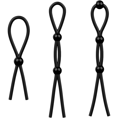 Cock Ring  Adult Sex Toys Love Rings Basic Silicone Penis Ring for Erection Enhancing Long Lasting Stronger Men Delay Control Stretchy Medical Safe Adjustable Games Black 3 Pcs Set