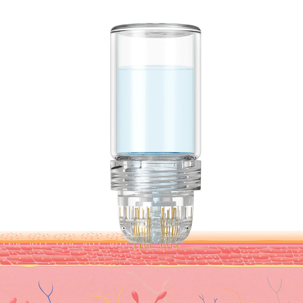(0.25mm) Hydra Needle 20 Pins Micro Needle Titanium Roller Stamp Hydra Roller Microneedle Fine Serum Injection Applicator Tool Whiten Bottle Gel Tube Skin Care Anti Aging