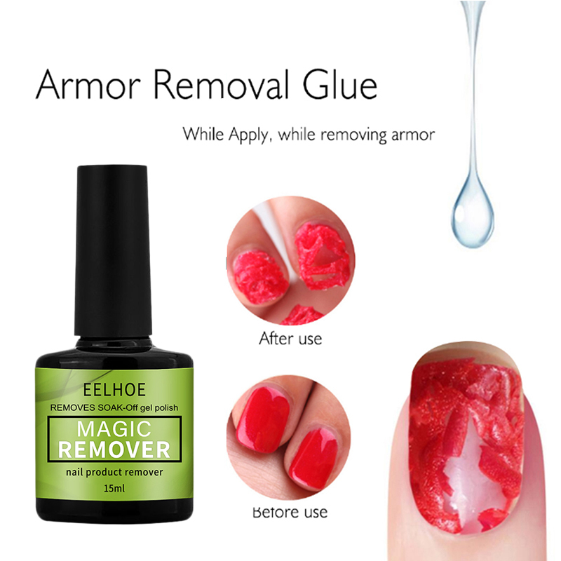 (1 Pack) Nail Polish Remover Magic Burst Gel Polish Remover Soak Off Primer Coat Cleaner Nail Degreaser Nail  UV Gel Remover Liquid Manicure Tools 15ml