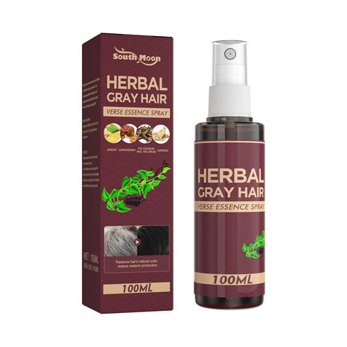 Herbal Black Hair Liquid Hair Darkening Spray Anti Gray Hair Scalp Nourish Spray Hair Treatment Polygonum Multiflorum Essence Bright Hair Care 100ml