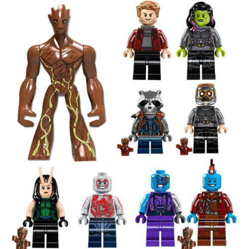 Guardians of the Galaxy Minifigure Building Blocks Fit Lego Toy Christmas Birthday Gifts for Kids 9pcs Set