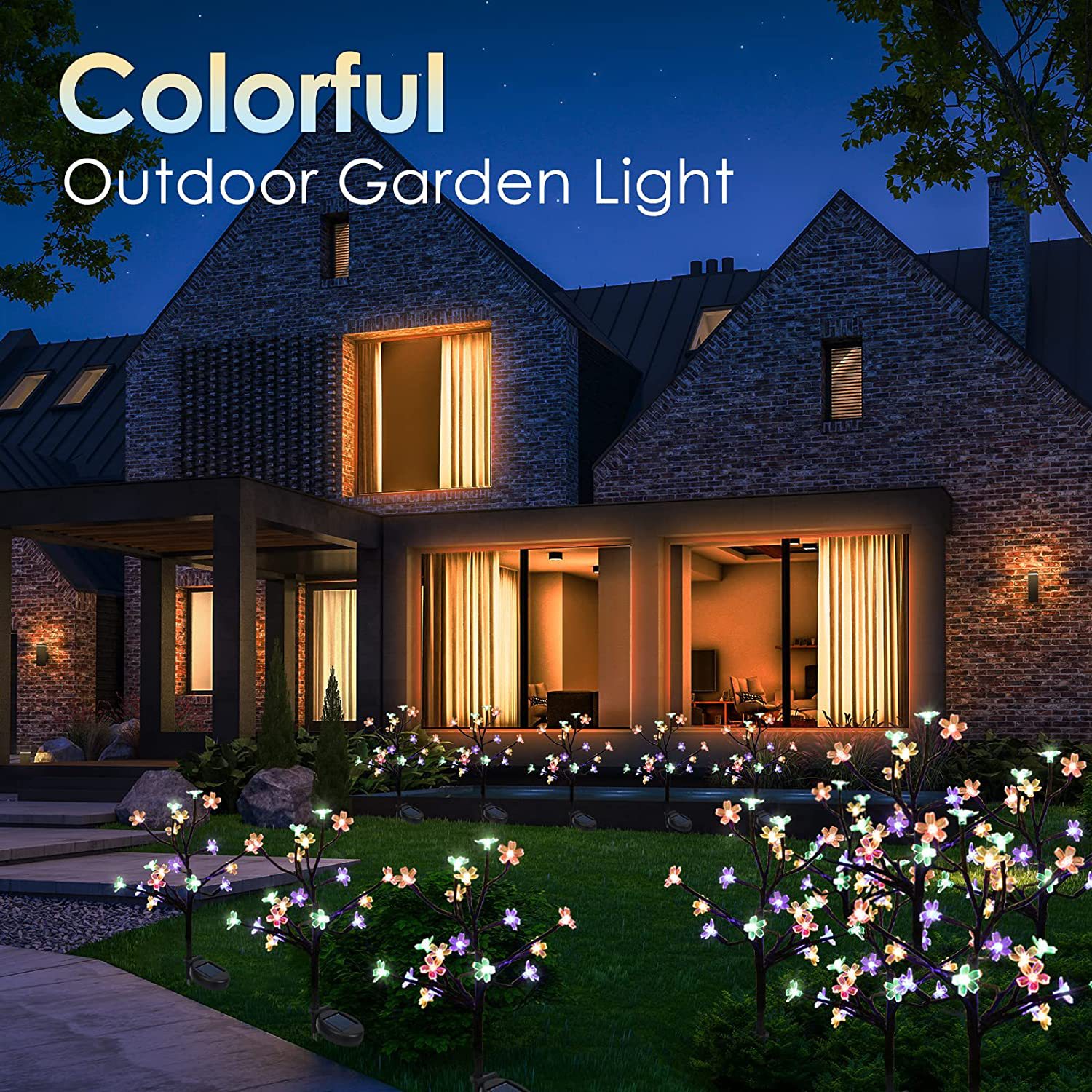 Solar Lights Outdoor Garden Solar Flower Lights for Lawn Yard Garden Ornaments Outdoor Christmas Decorations