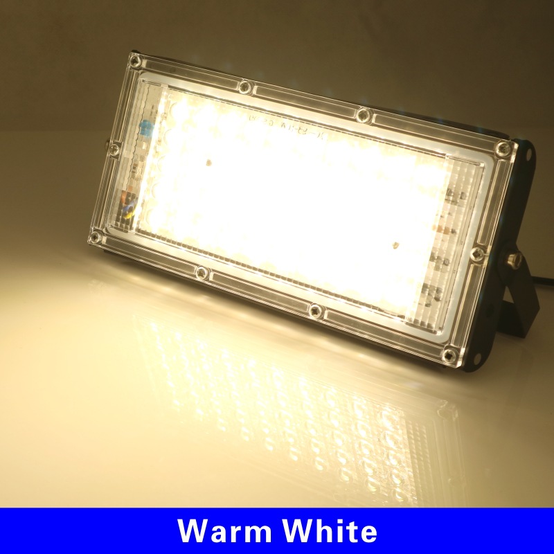 (Cool White) 2x LED Floodlight 50W Waterproof Outdoor Security Lights Garden Light