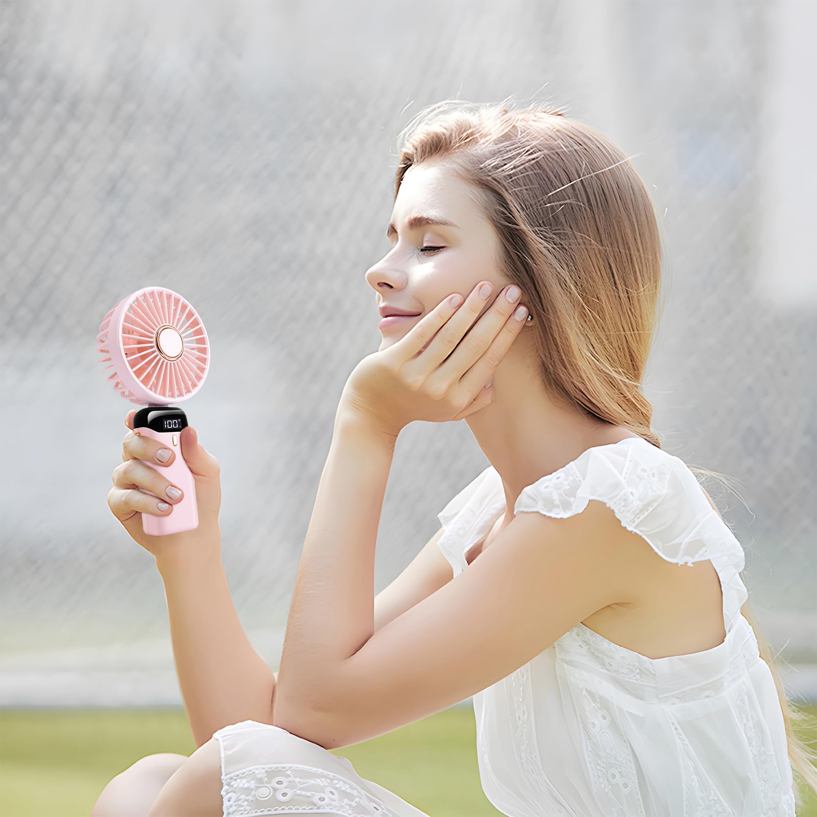Handheld Fan Hand Held Mini Rechargeable Electric Fan Travel Fan Holiday for Kids Women Men