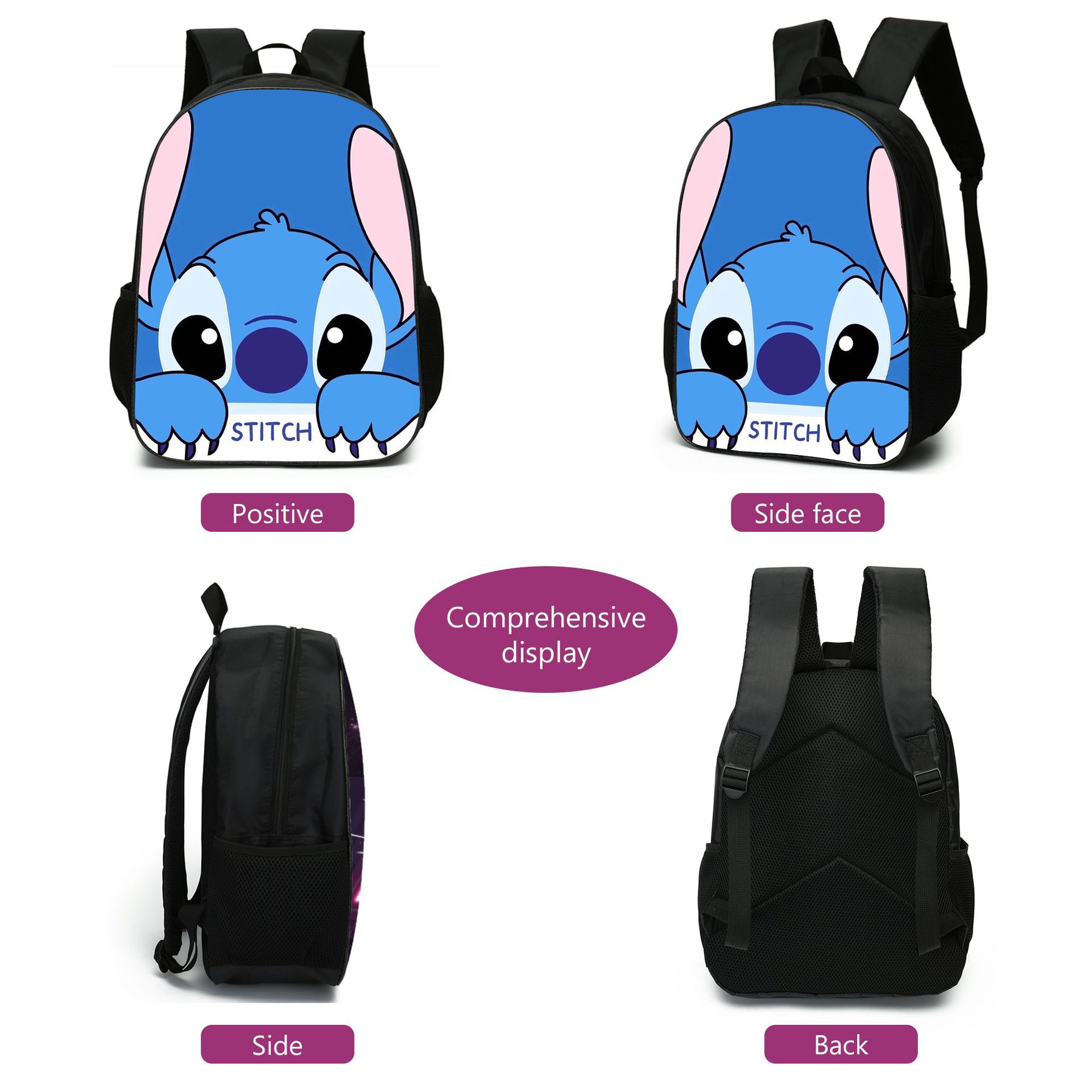 Stitch School Backpack for Boys Childrens Backpacks Cartoons High Capacity School Bag