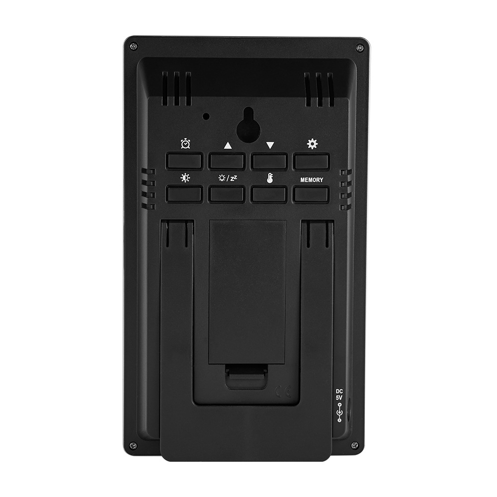 Wireless Weather Station Clock Indoor Outdoor Weather Forecaster with Sensor Digital Thermometer Humidity Barometric Pressure Ice Alert