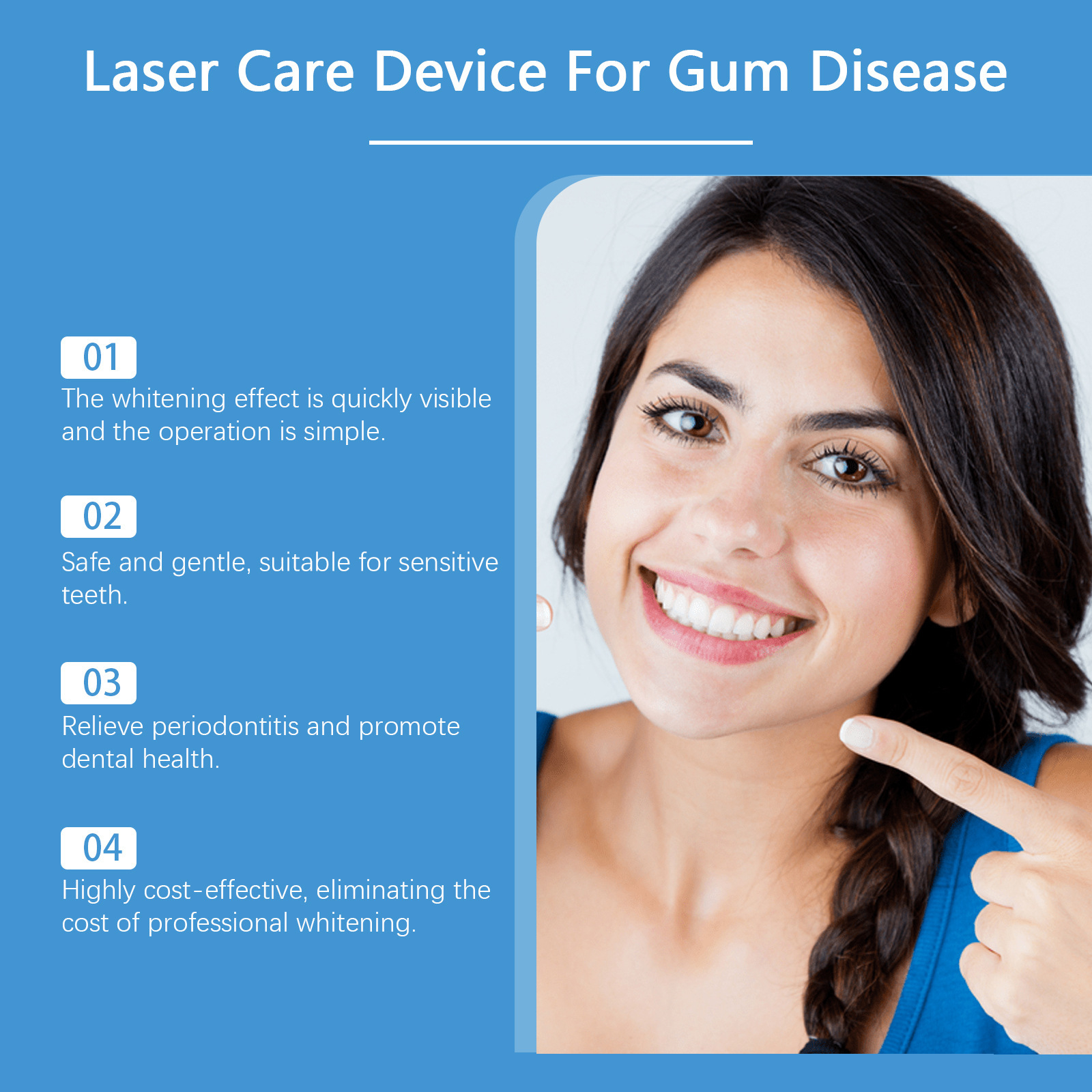Teeth Whitening Kit Teeth Whitener Dental Care Device Home Dental Tools for Achieving a Bright White Smile Portable